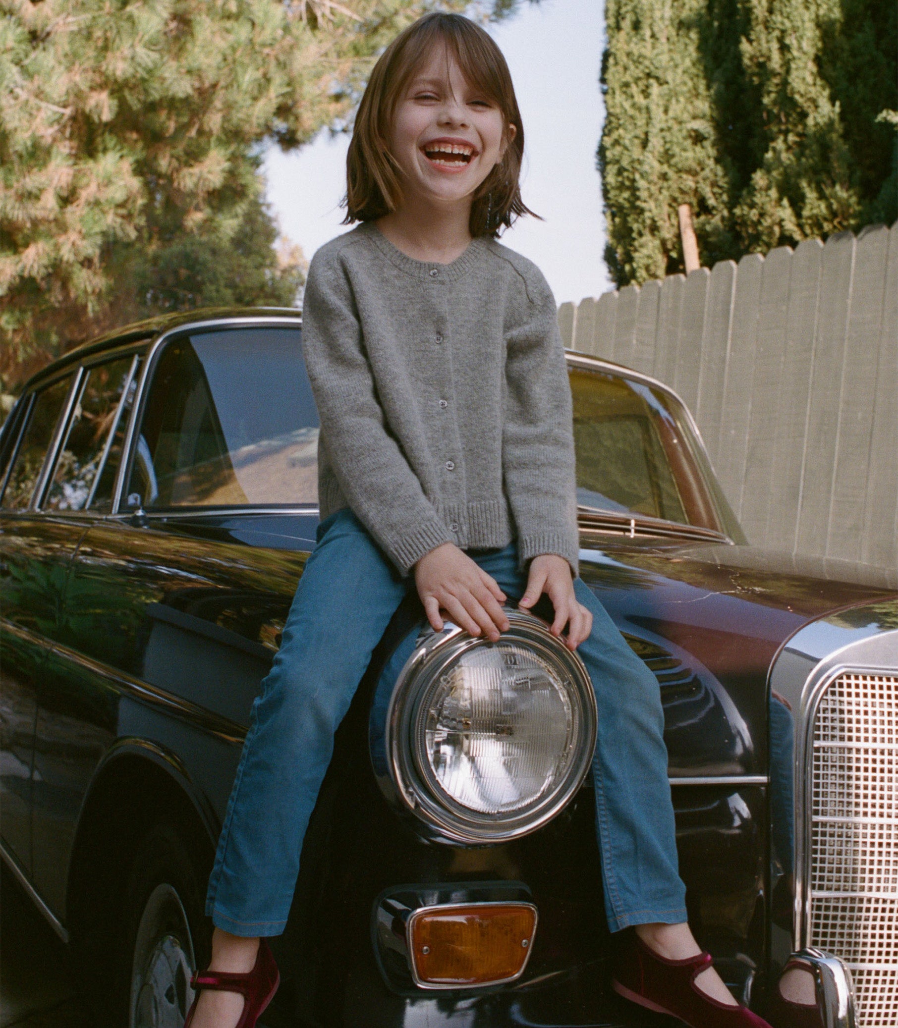 LITTLE VIVELLE CARDIGAN -- PEMBERLEY GREY