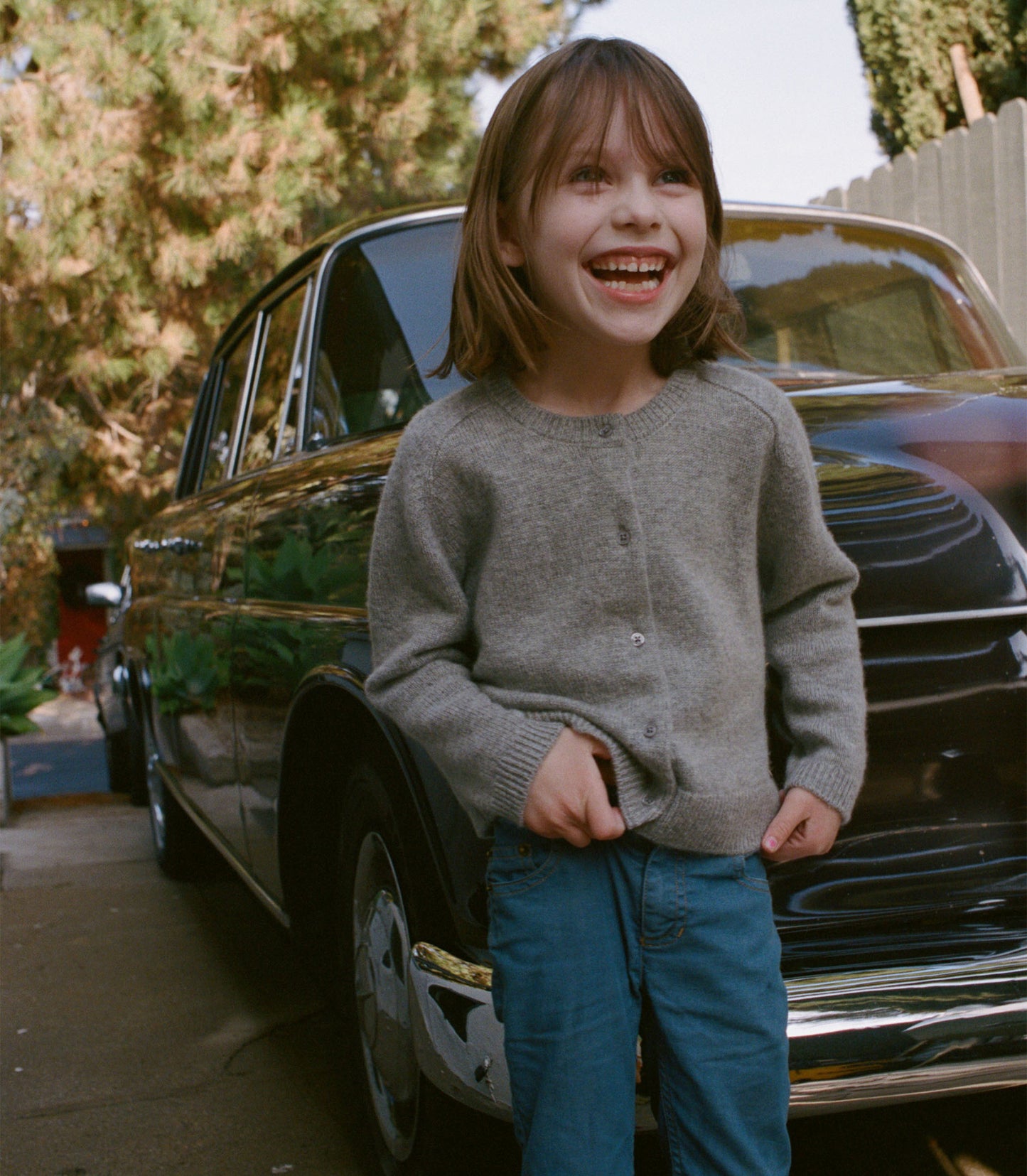LITTLE VIVELLE CARDIGAN -- PEMBERLEY GREY