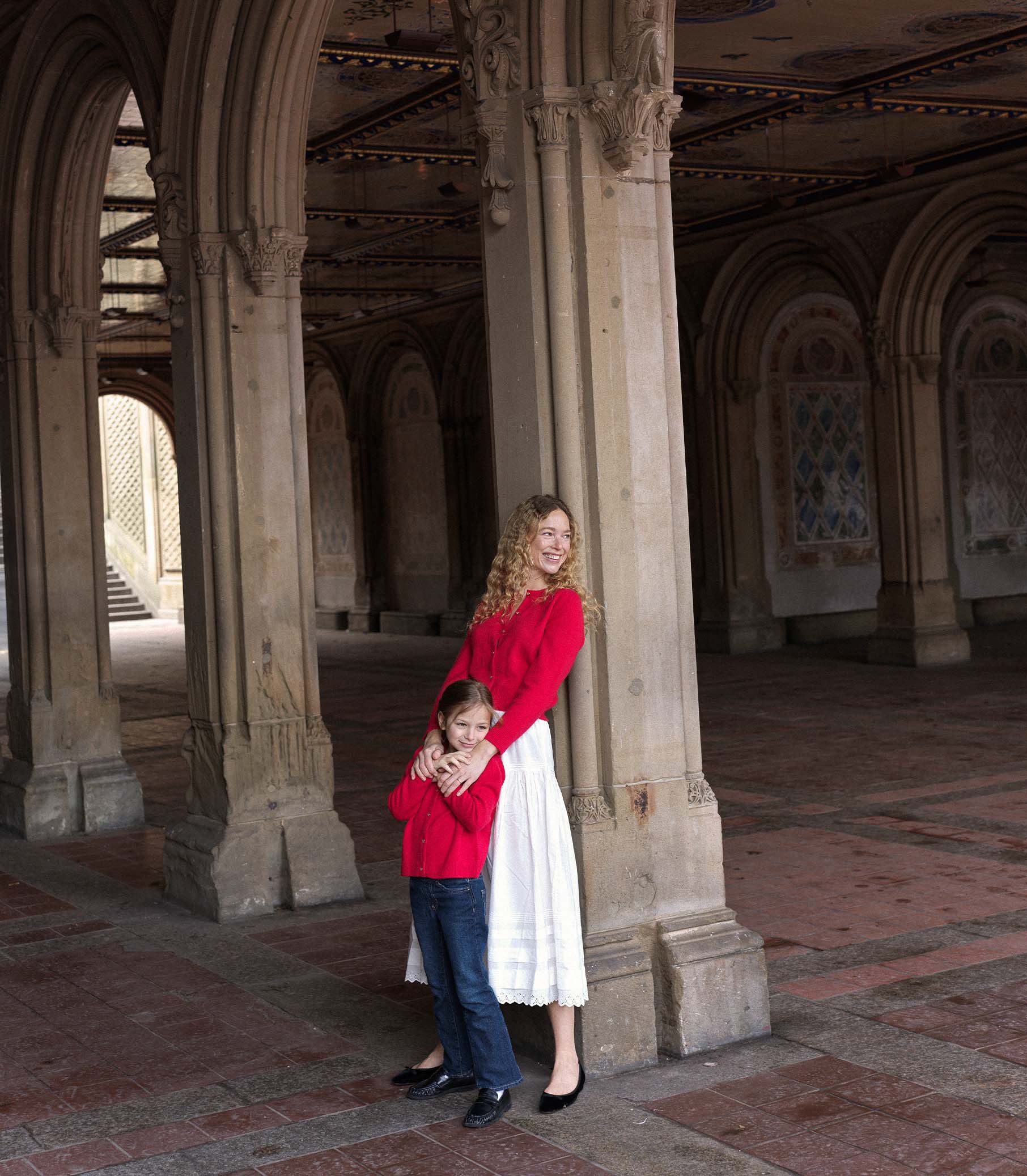 LITTLE VIVELLE CARDIGAN -- SCARLET ROSE view 4