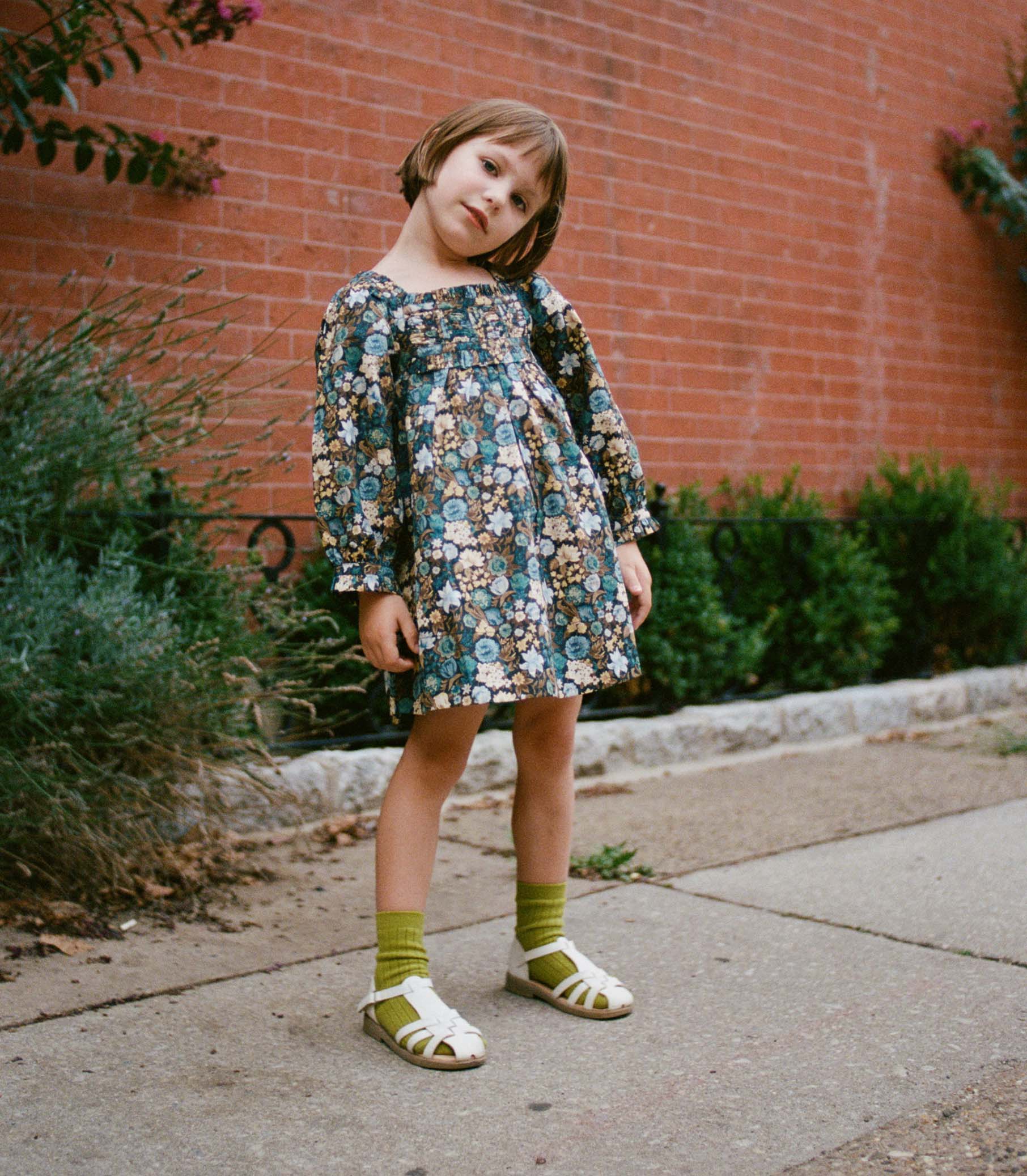 LITTLE ACTON DRESS -- BLEU ARBOR FLORAL view 4