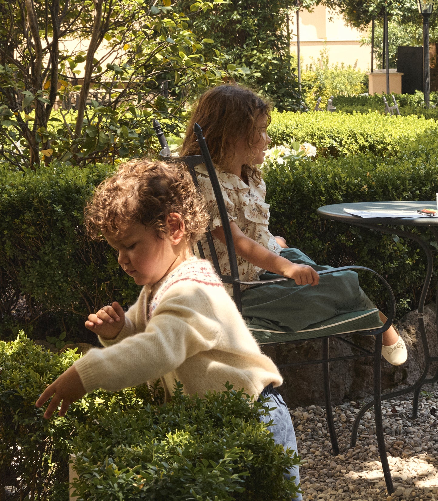 LITTLE HENRI TOP -- CRÈME WINDSWEPT MEADOW