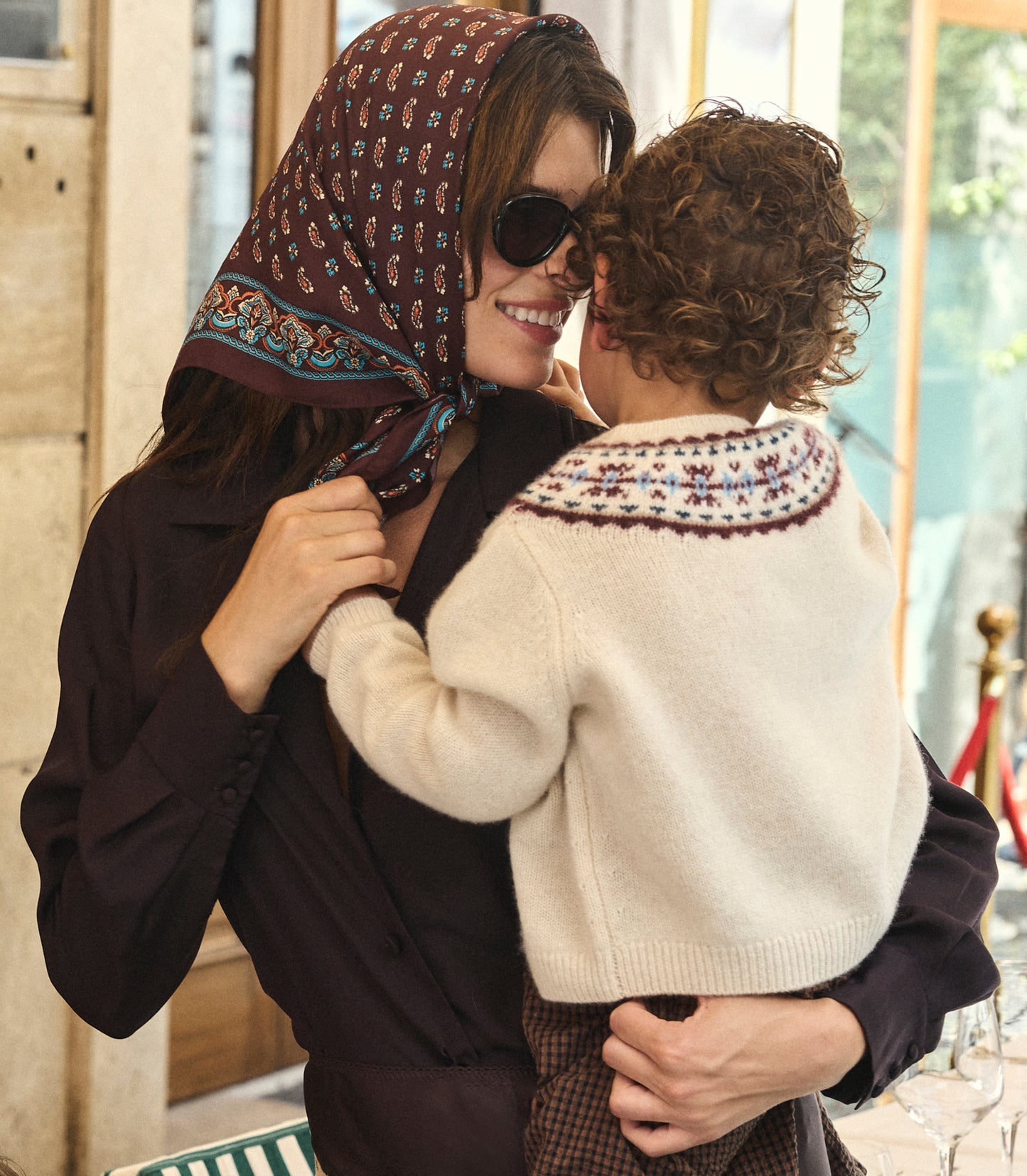 LITTLE OLYMPE CASHMERE CARDIGAN -- COTTAGE