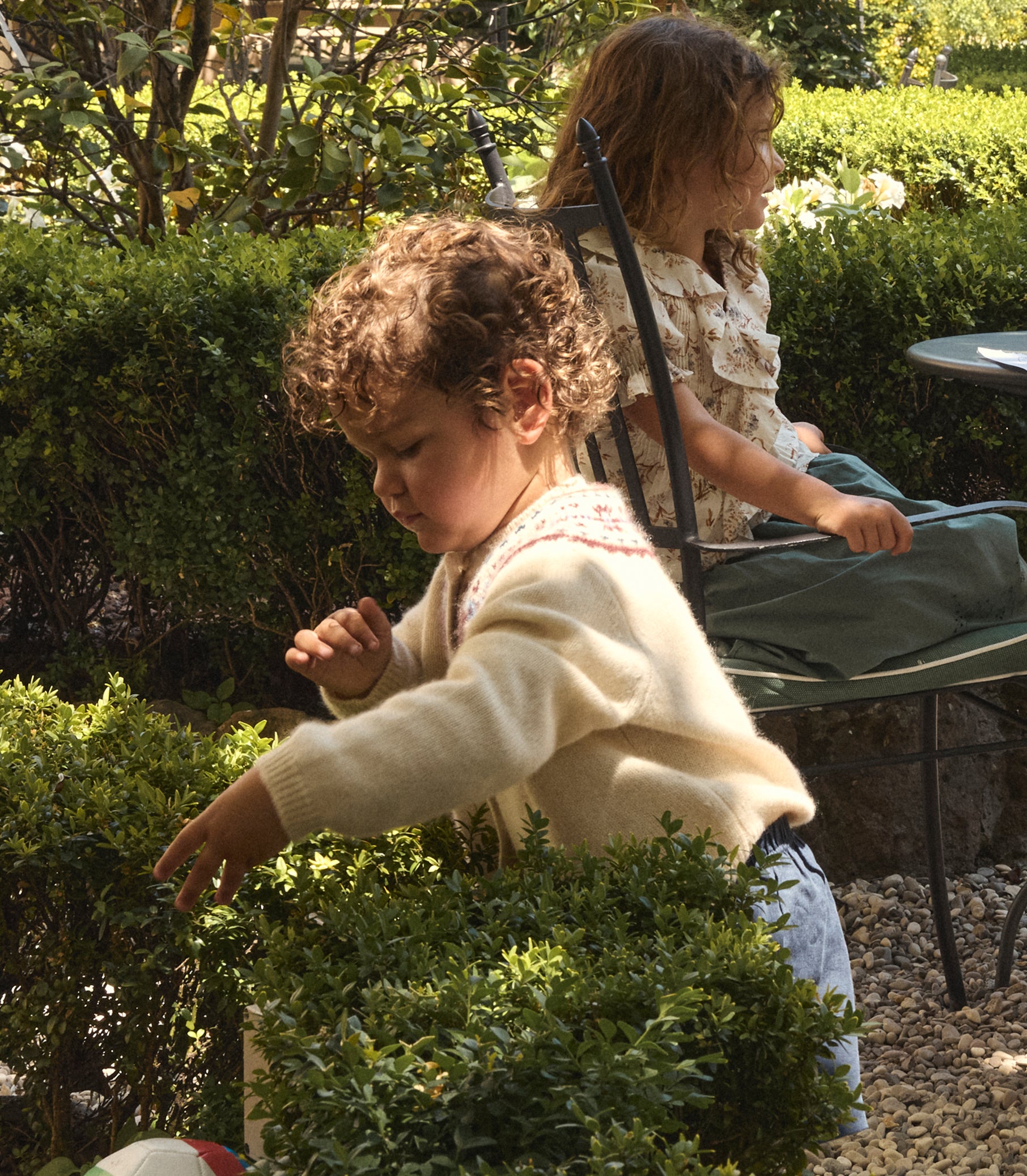 LITTLE OLYMPE CASHMERE CARDIGAN -- COTTAGE view 7
