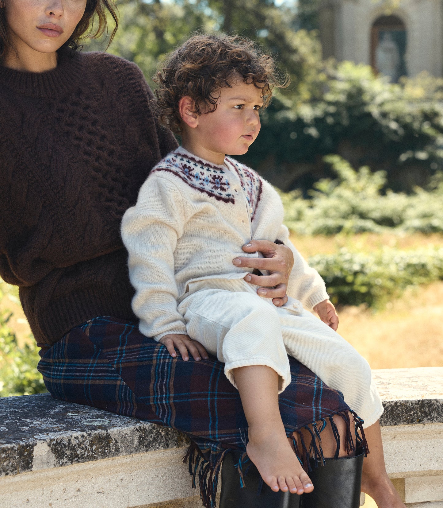 LITTLE OLYMPE CASHMERE CARDIGAN -- COTTAGE