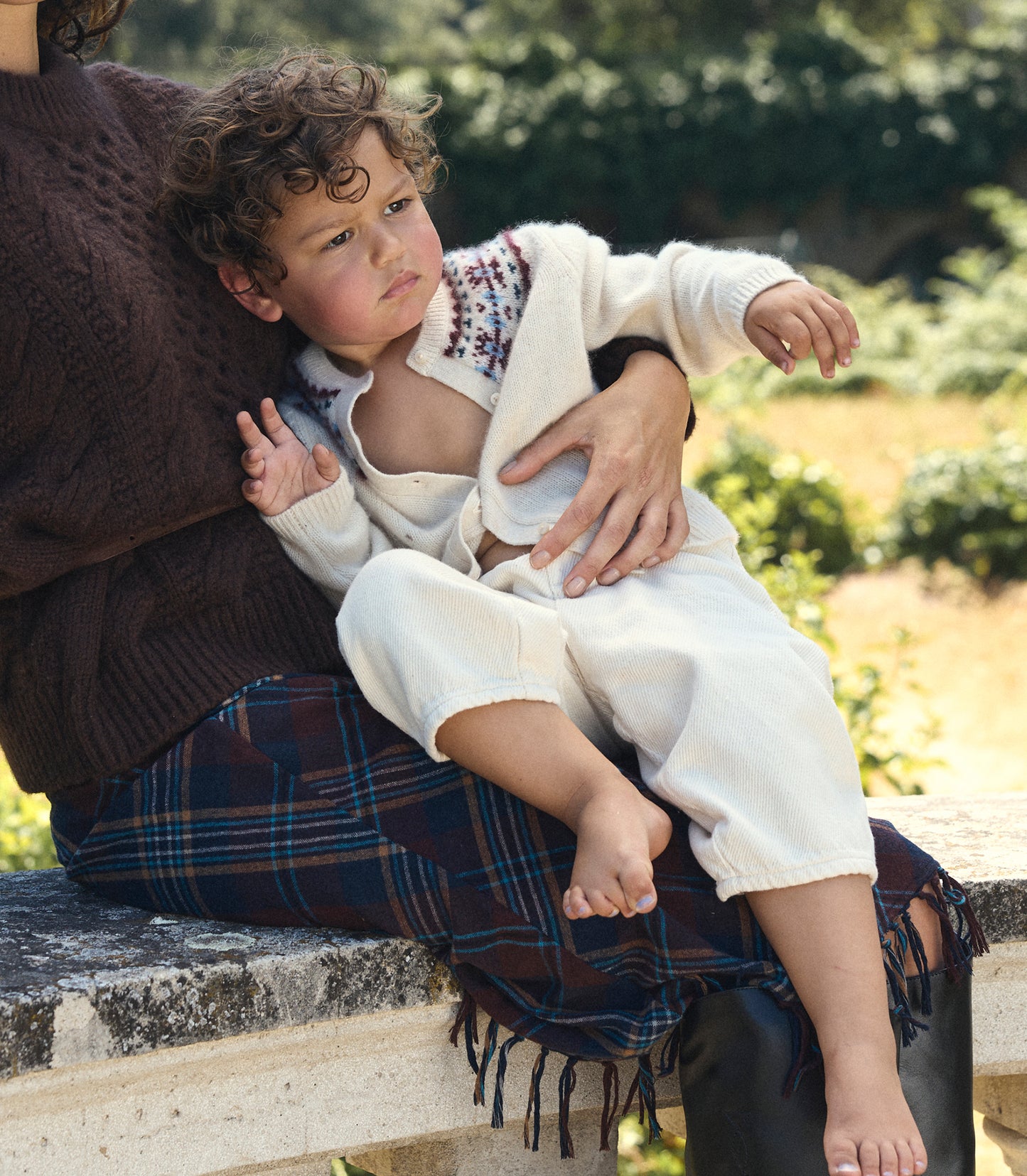 LITTLE OLYMPE CASHMERE CARDIGAN -- COTTAGE