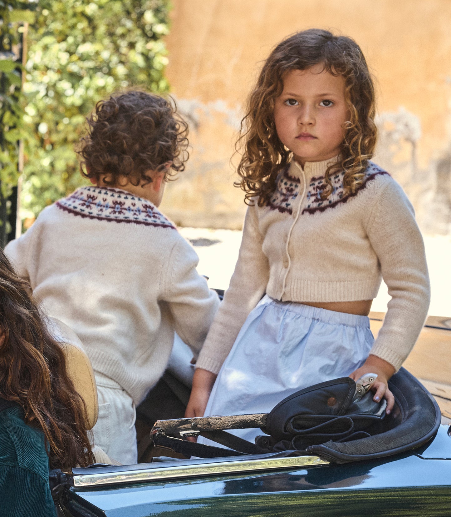LITTLE OLYMPE CASHMERE CARDIGAN -- COTTAGE