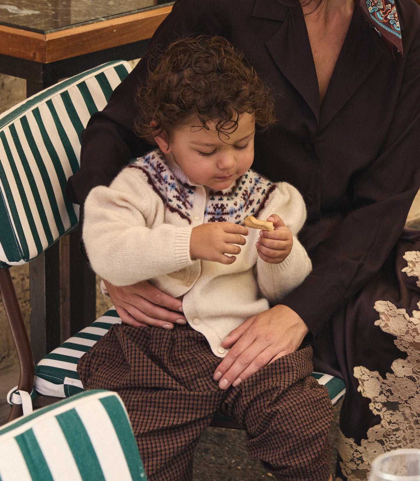 LITTLE OLYMPE CASHMERE CARDIGAN -- COTTAGE