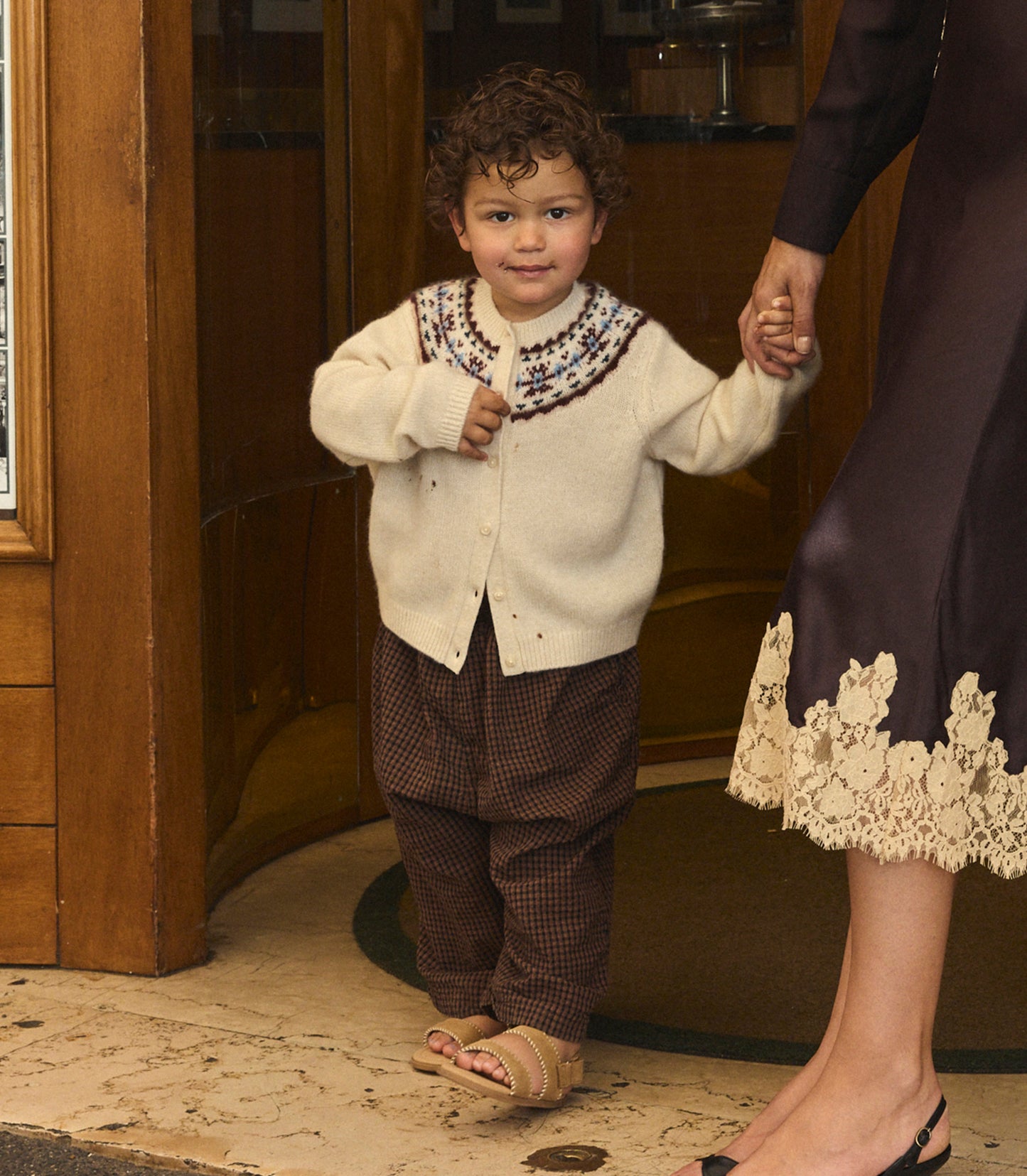 LITTLE OLYMPE CASHMERE CARDIGAN -- COTTAGE