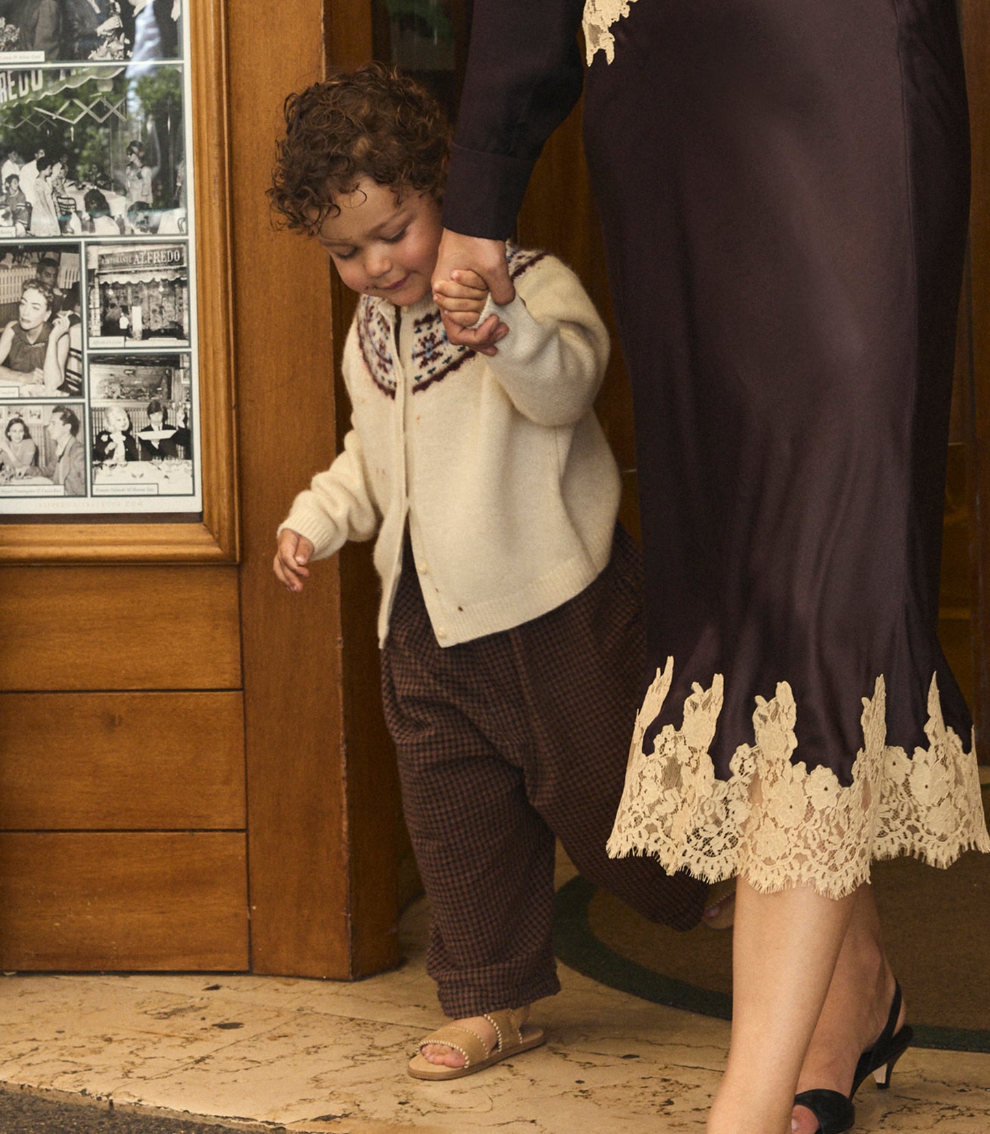 LITTLE OLYMPE CASHMERE CARDIGAN -- COTTAGE