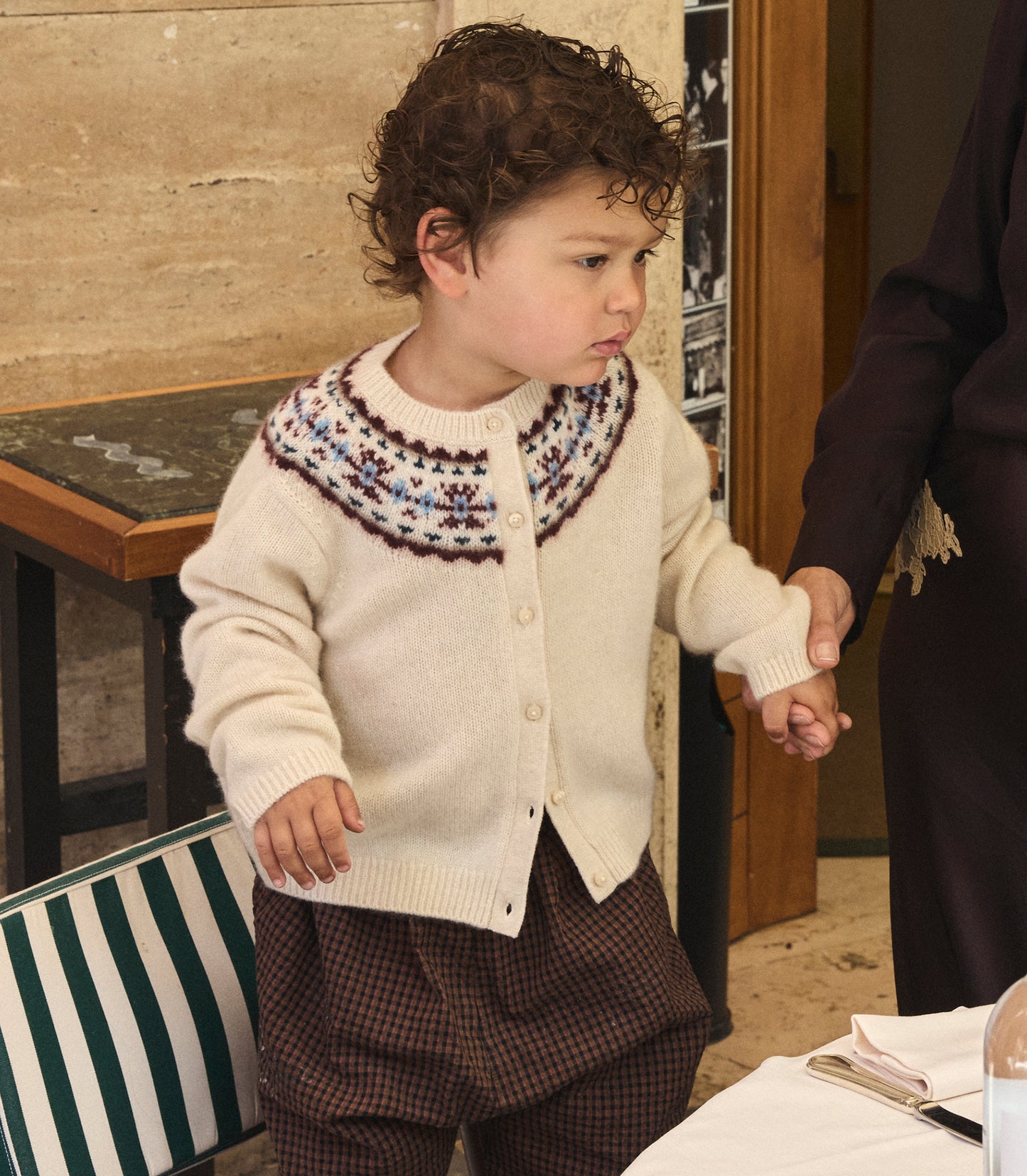 LITTLE OLYMPE CASHMERE CARDIGAN -- COTTAGE
