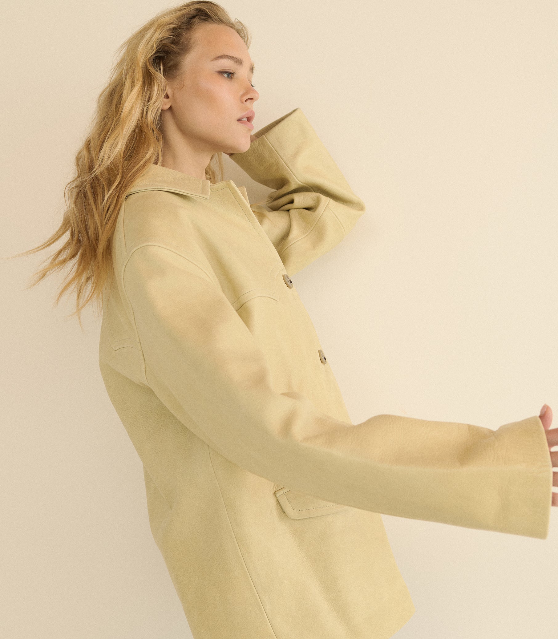 LOCKHART LEATHER JACKET -- LIMEWASH view 27
