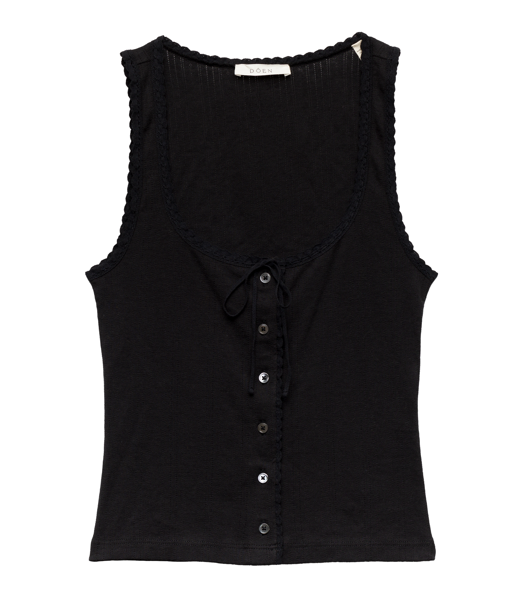 LOIS TANK -- BLACK QUELLE JOLIE POINTELLE view 9