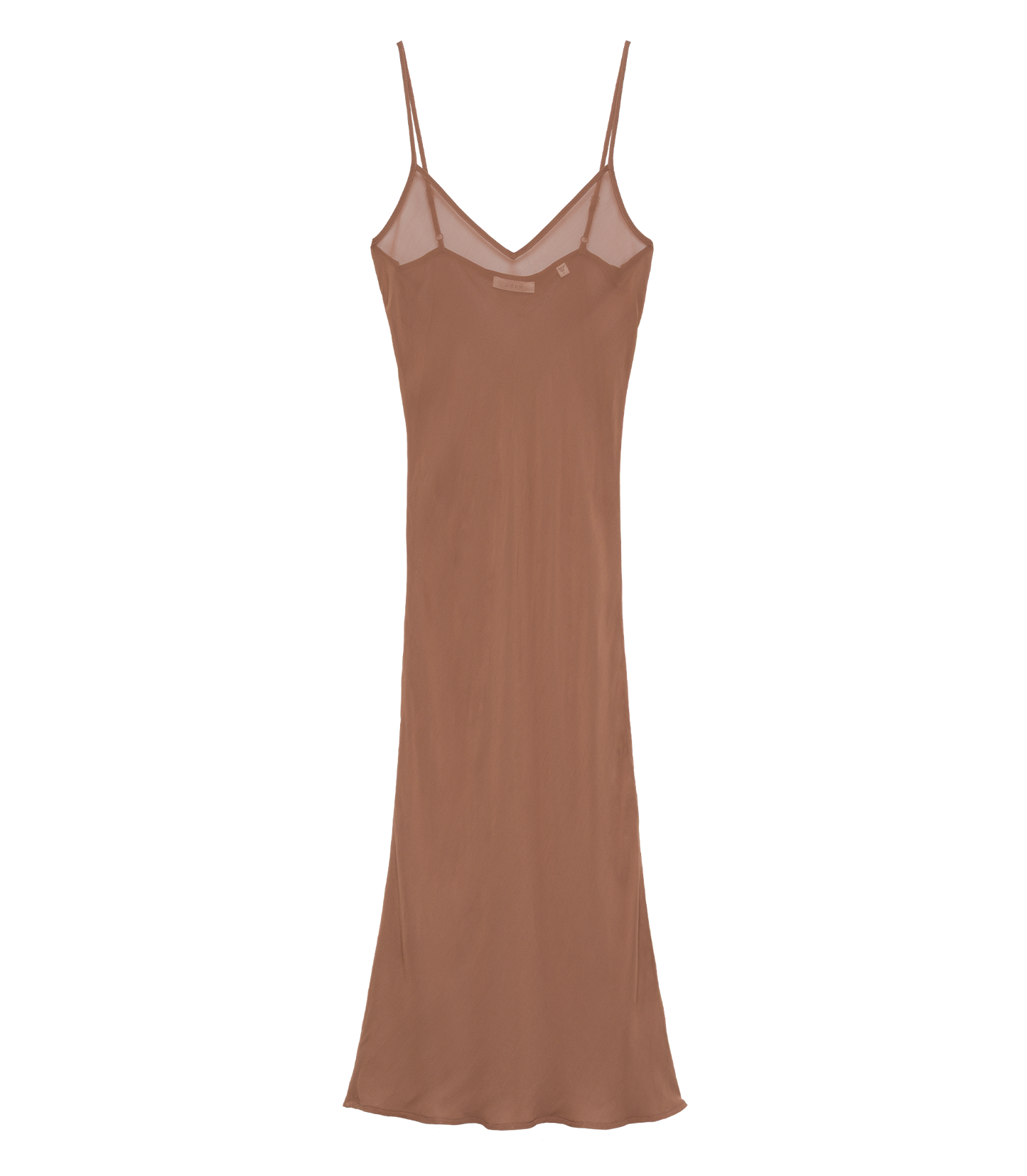 LONG DEEP V-NECK SLIP -- CAROB