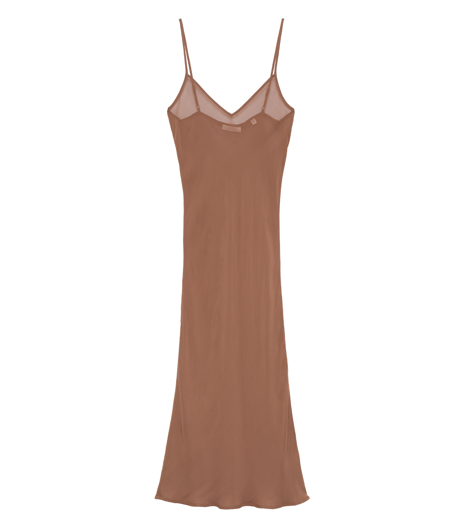 LONG DEEP V-NECK SLIP -- CAROB view 6

