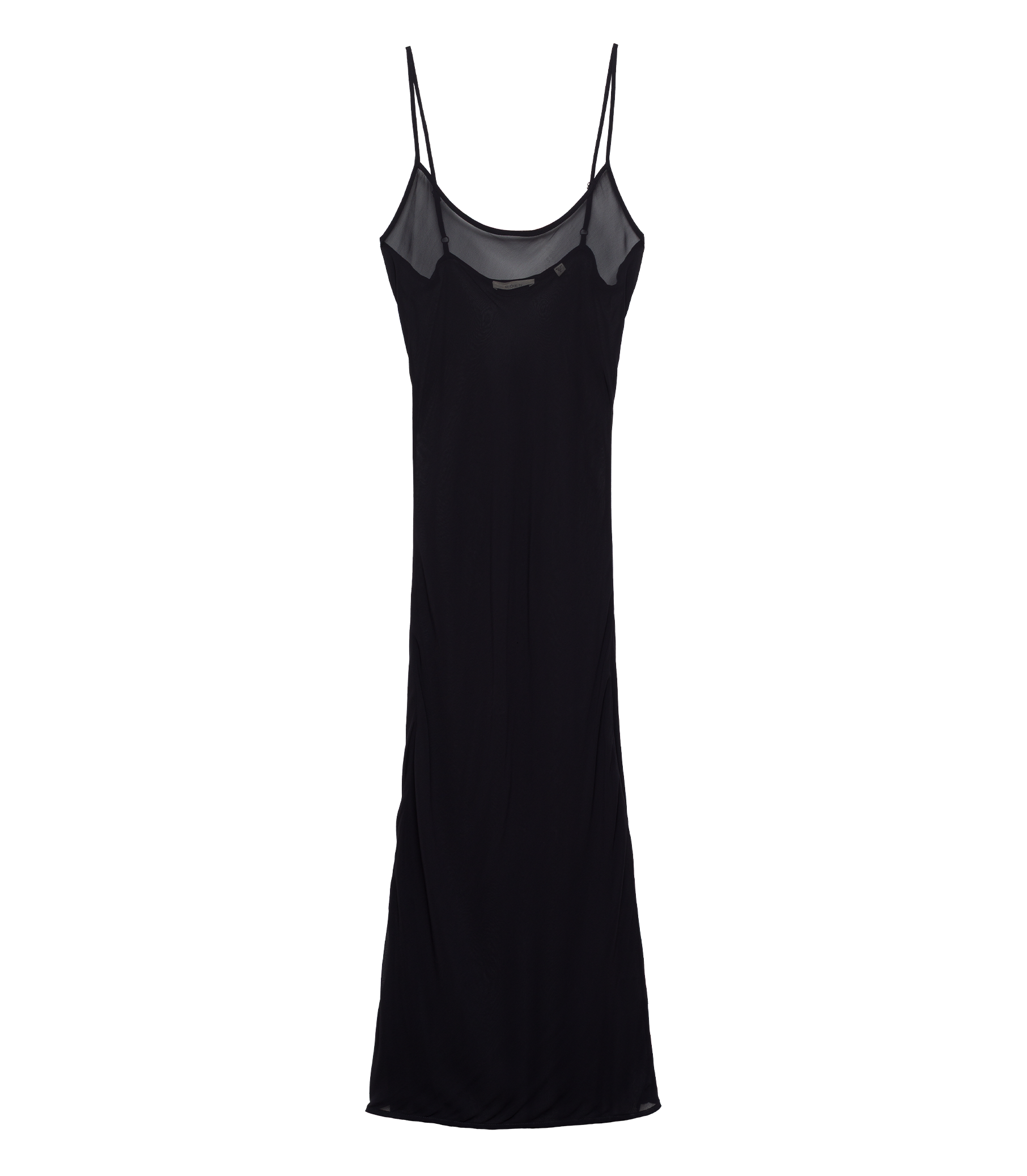 LONG SCOOP NECK SLIP -- BLACK view 5
