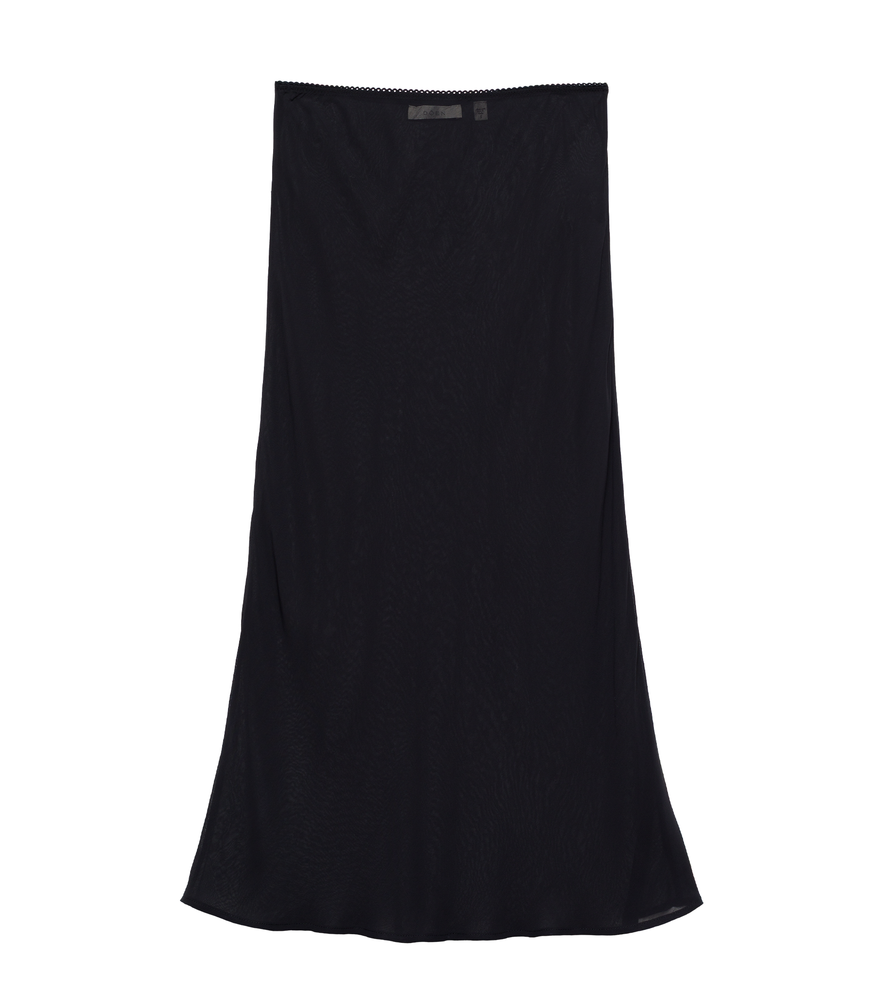 LONG SKIRT SLIP -- BLACK view 2
