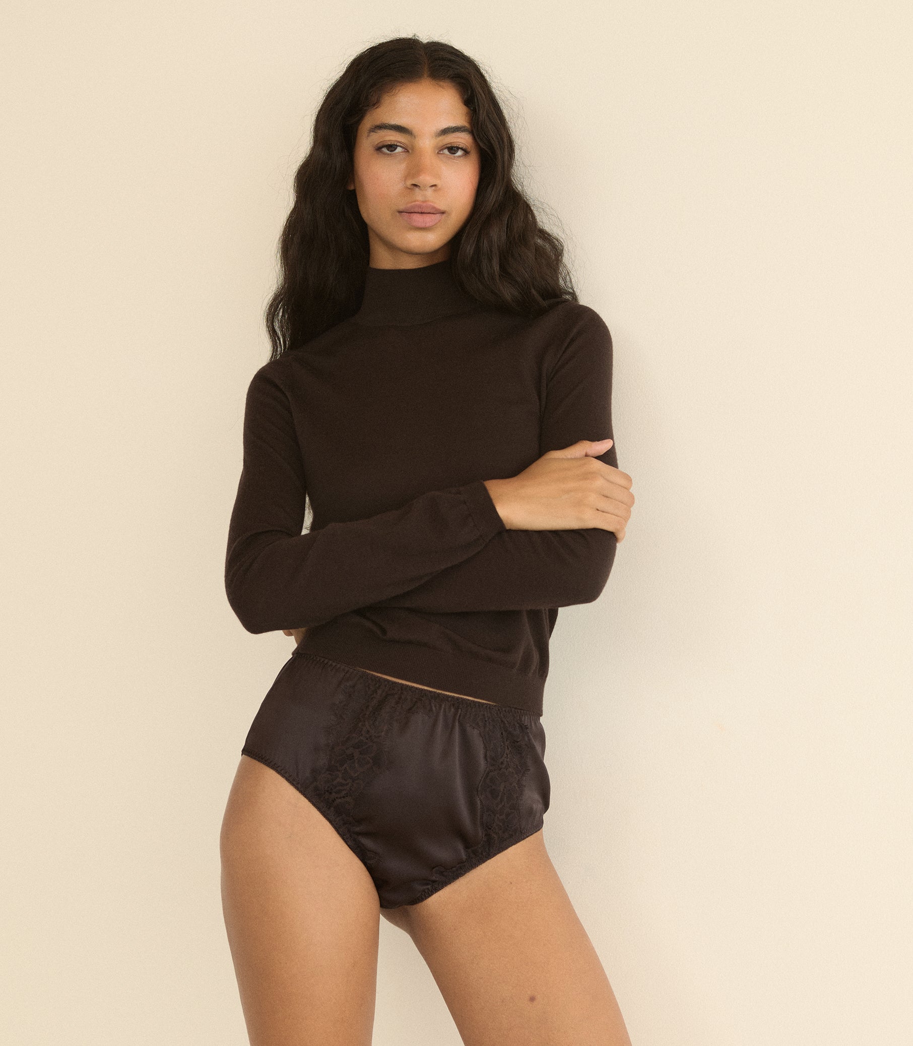 LONI LACE SKIRT SET -- EQUESTRIAN BROWN view 6
