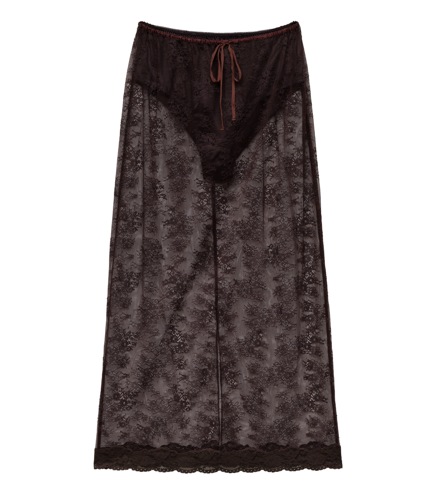 LONI LACE SKIRT SET -- EQUESTRIAN BROWN