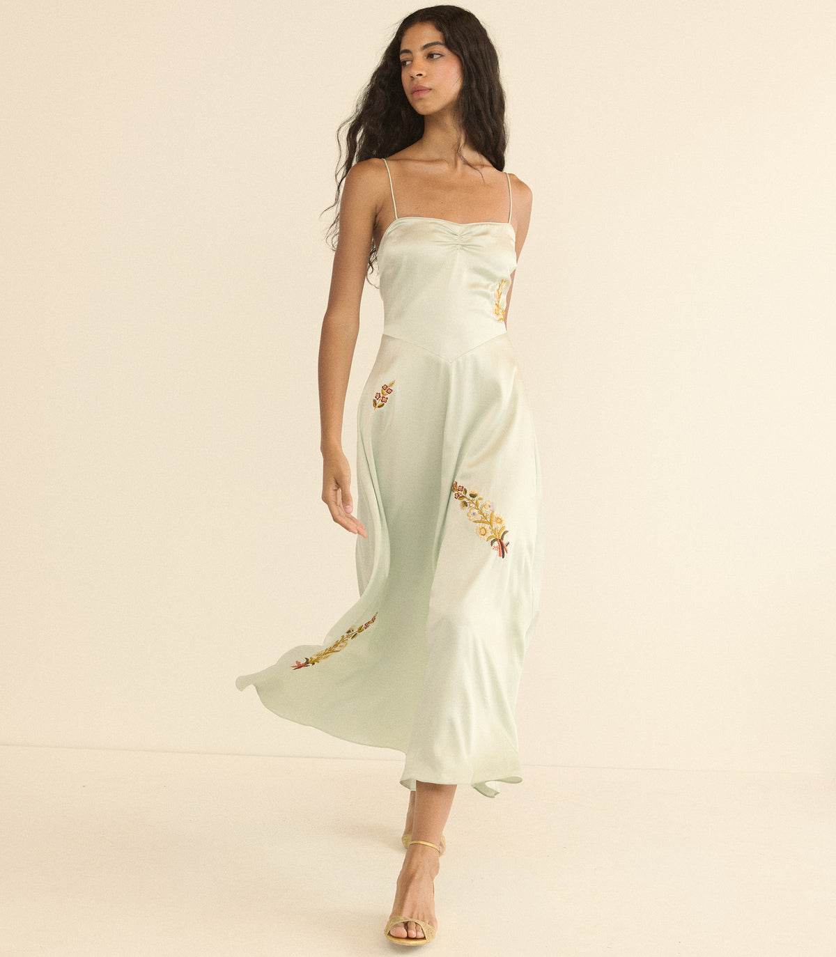 LORRAINE DRESS -- EUCALYPTUS