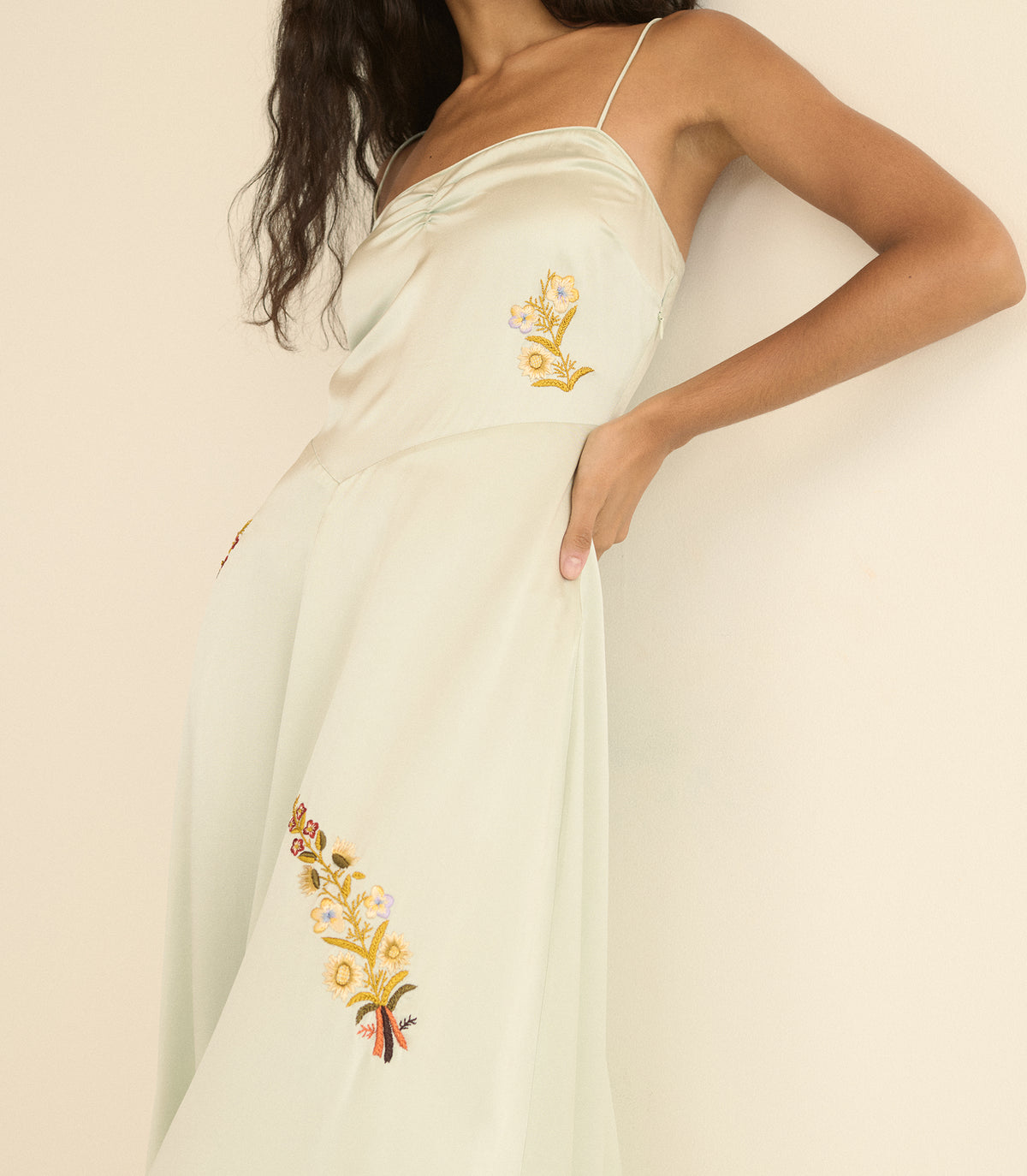 LORRAINE DRESS -- EUCALYPTUS view 8
