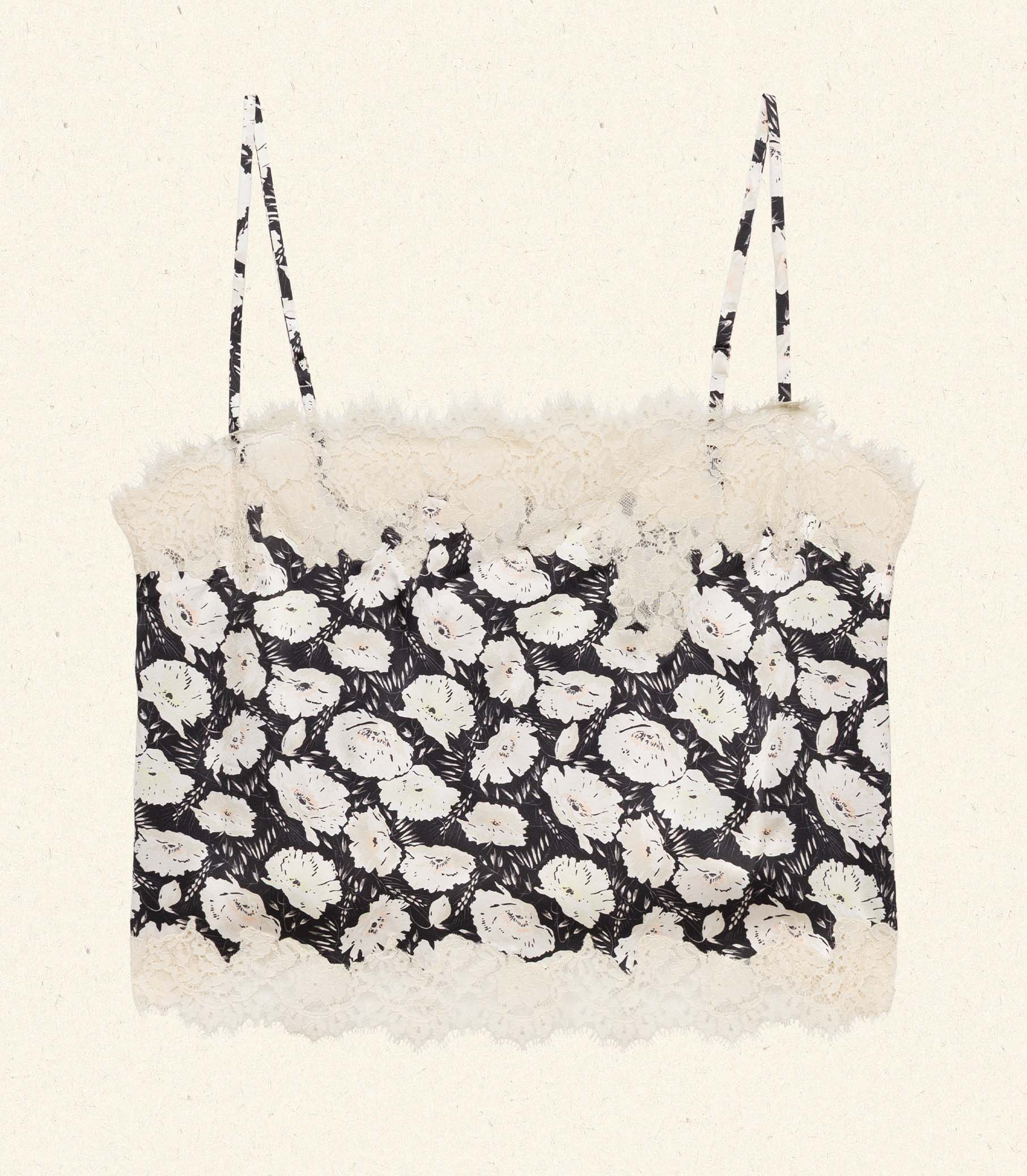 LOURE TOP -- NOIR FLEURS D'ANEMONE view 5