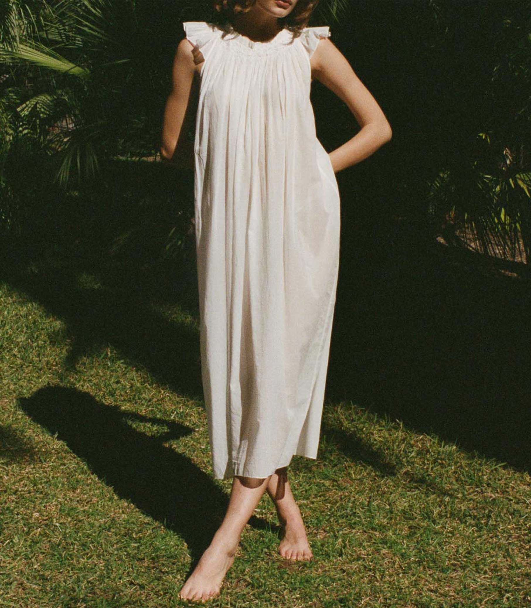 LOVISA NIGHTGOWN -- SALT view 1