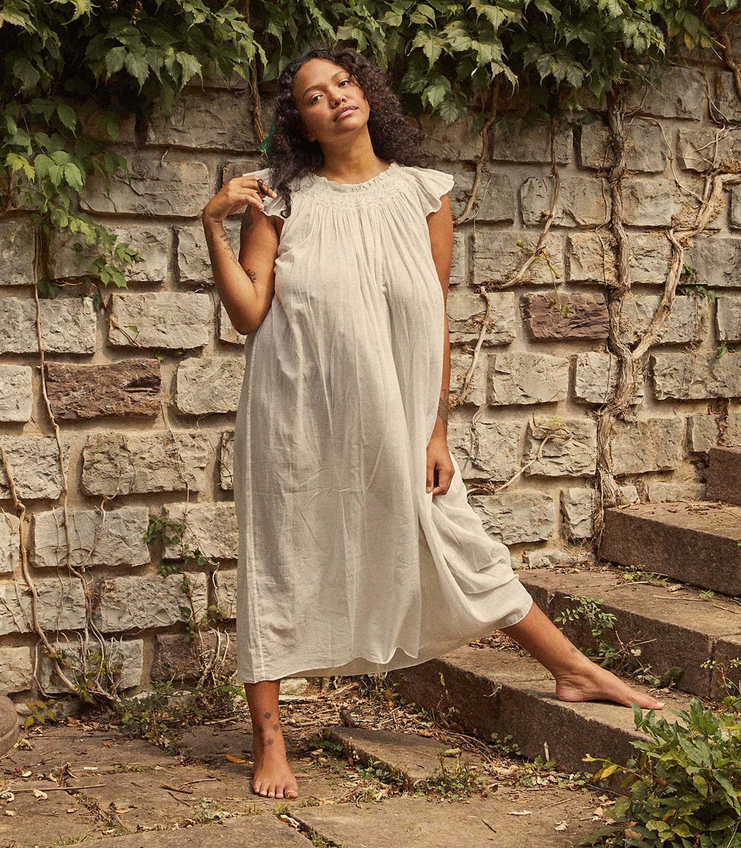 LOVISA NIGHTGOWN -- SALT