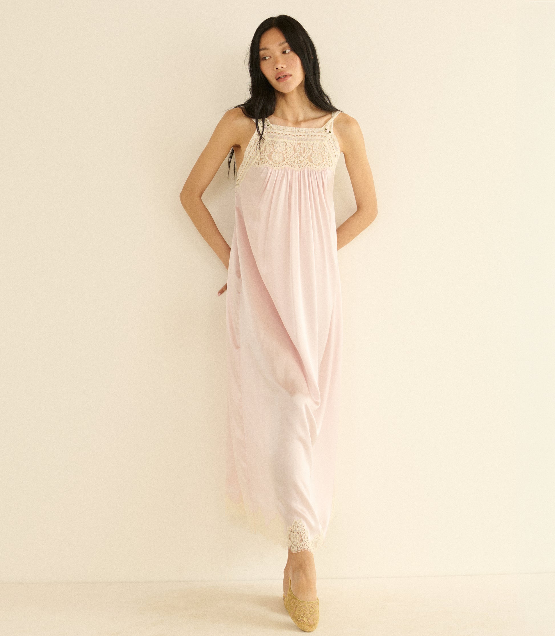 LUCIANE DRESS -- POWDER ROSE view 8

