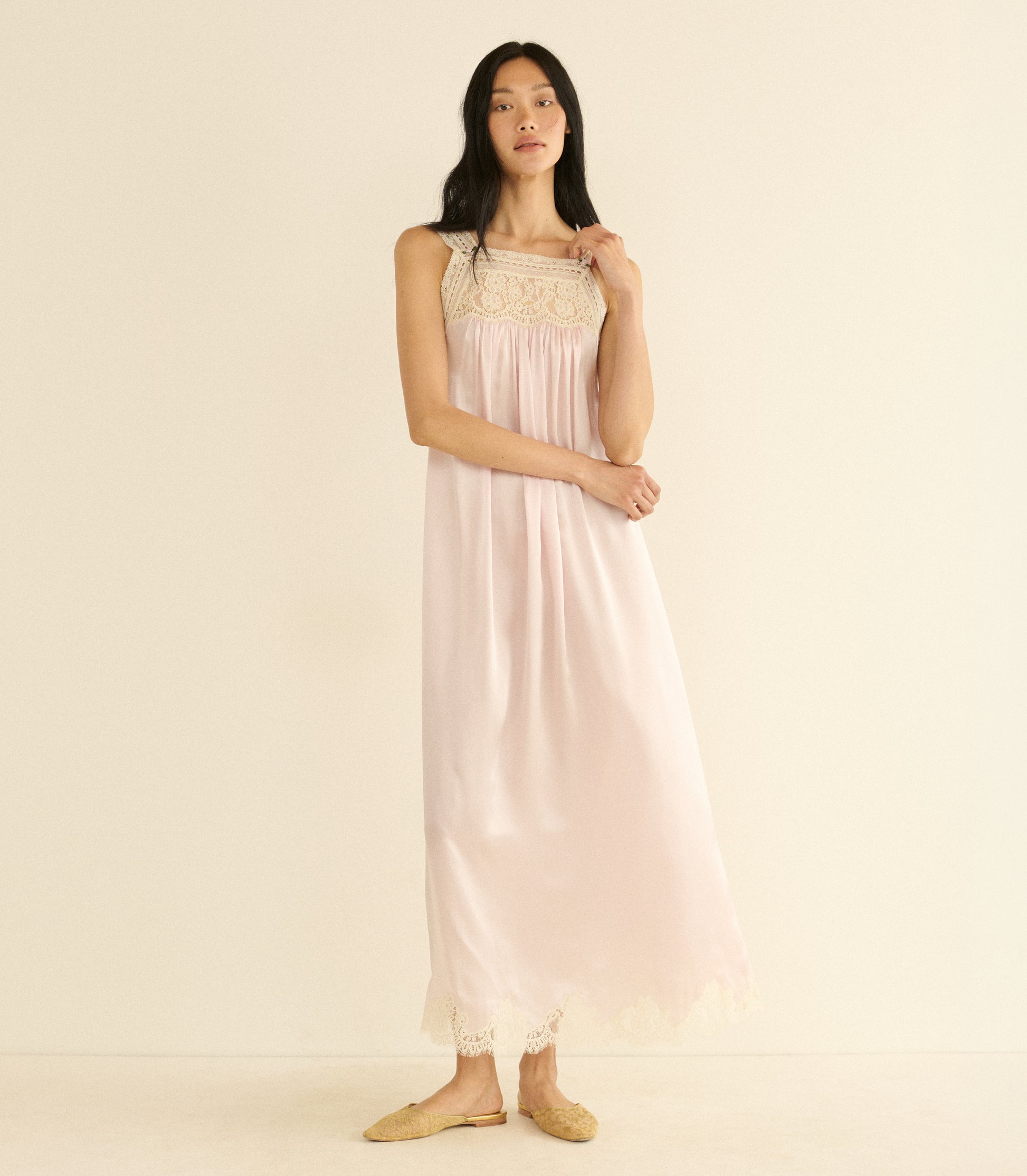 LUCIANE DRESS -- POWDER ROSE view 5
