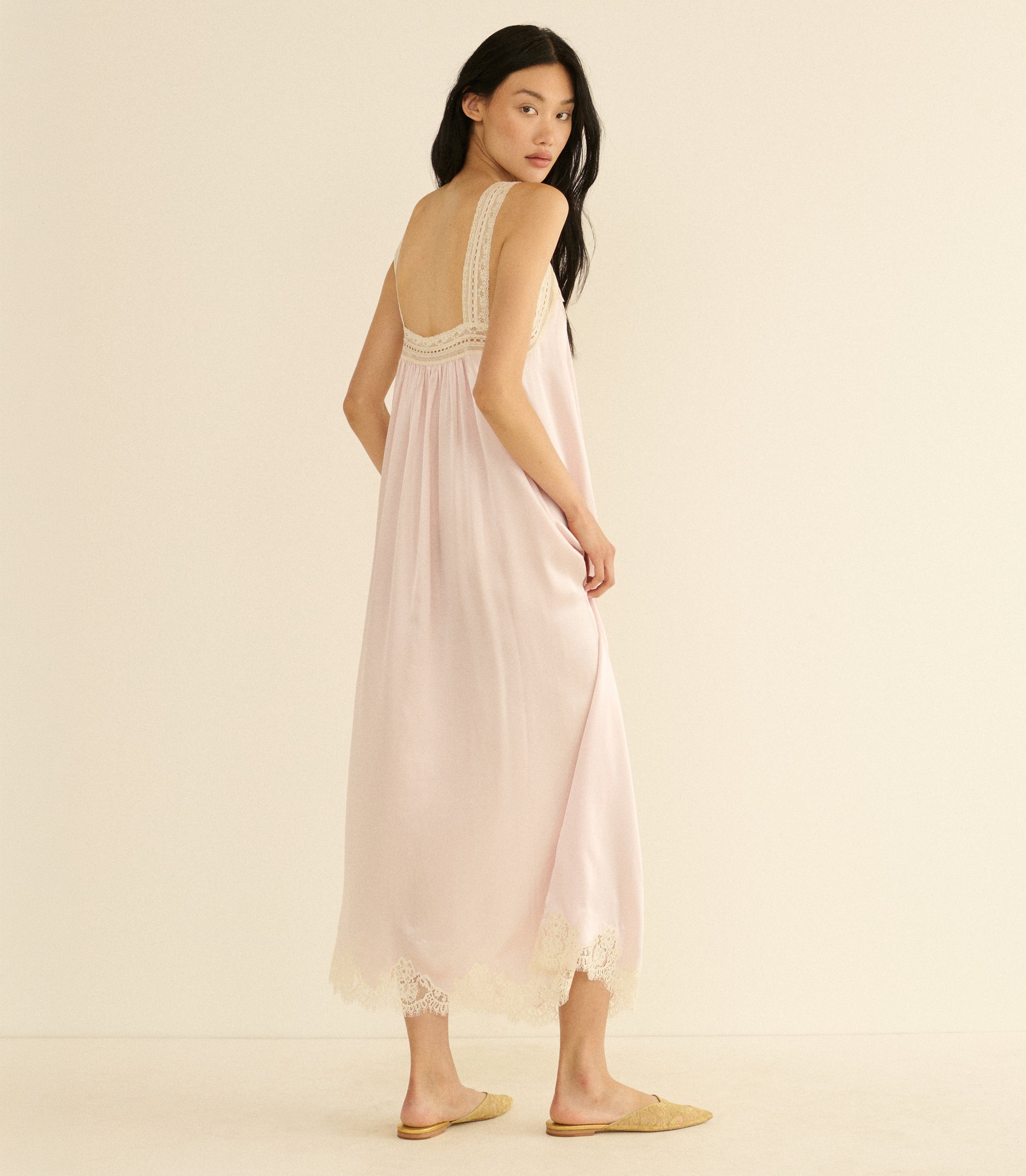 LUCIANE DRESS -- POWDER ROSE view 9
