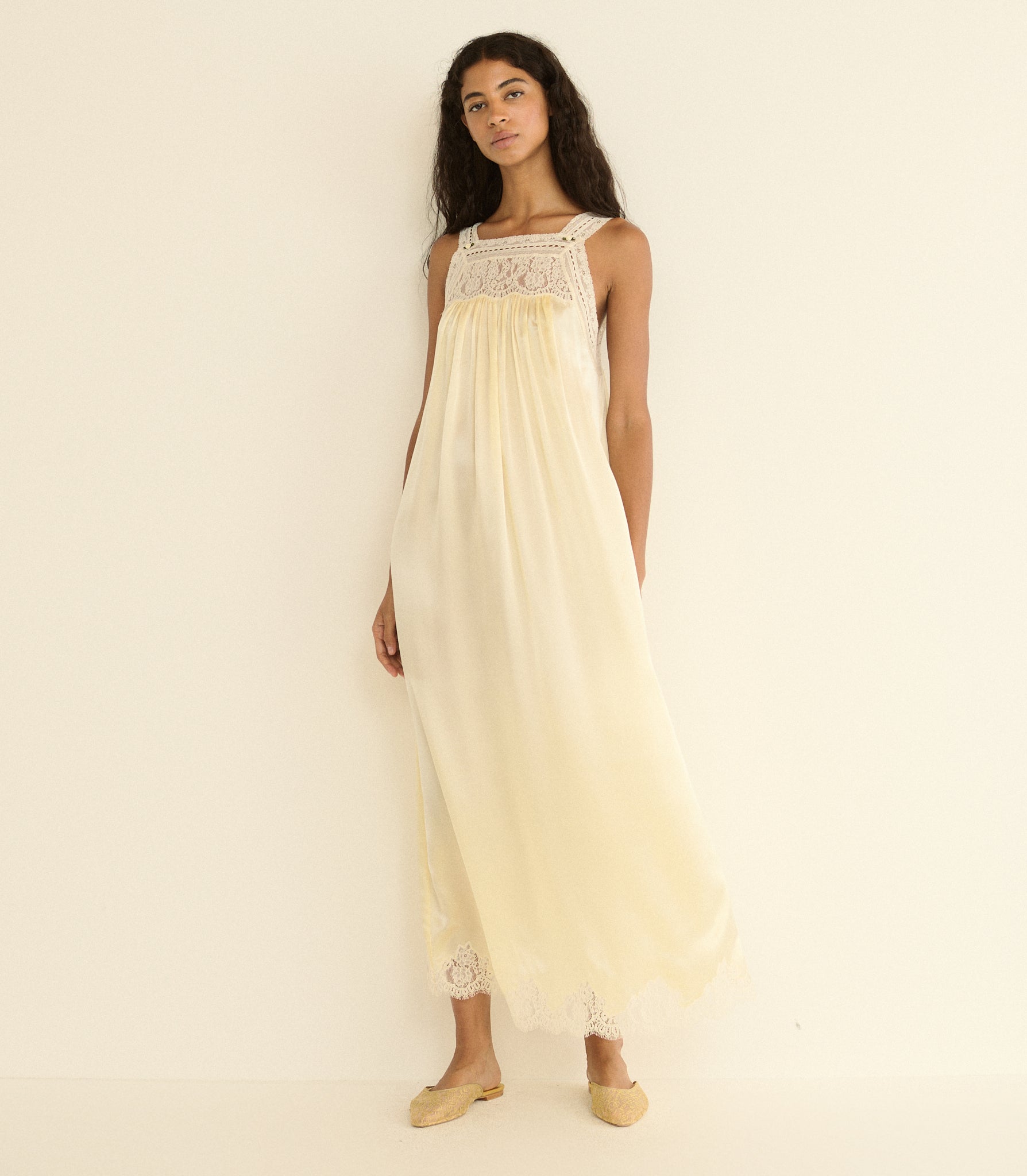 LUCIANE DRESS -- VANILLA view 1
