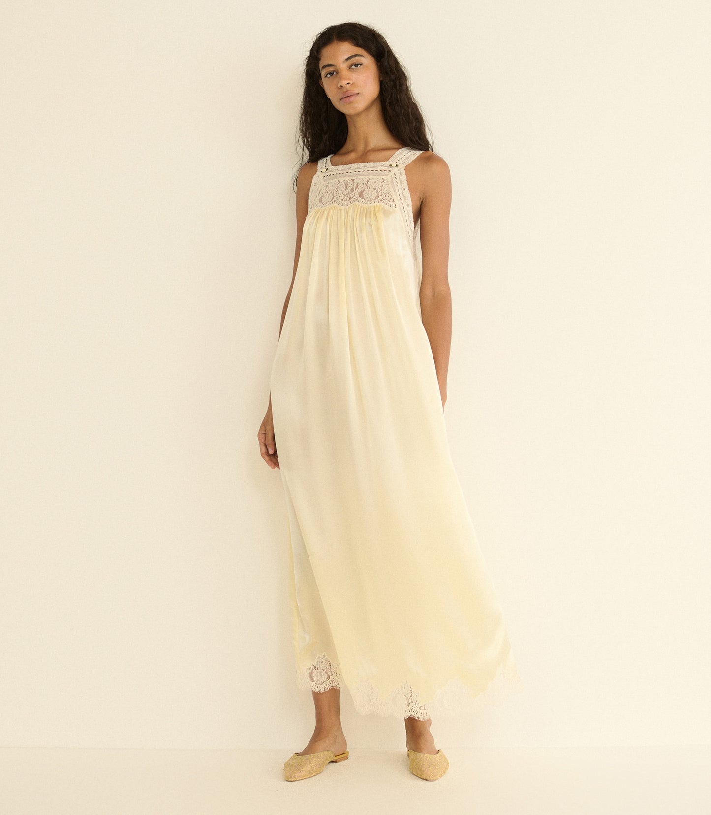 LUCIANE DRESS -- VANILLA