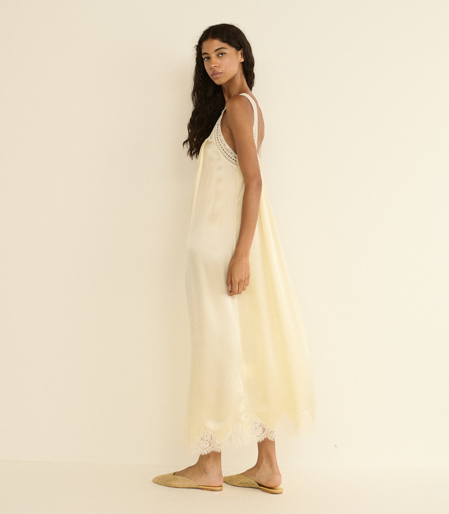 LUCIANE DRESS -- VANILLA