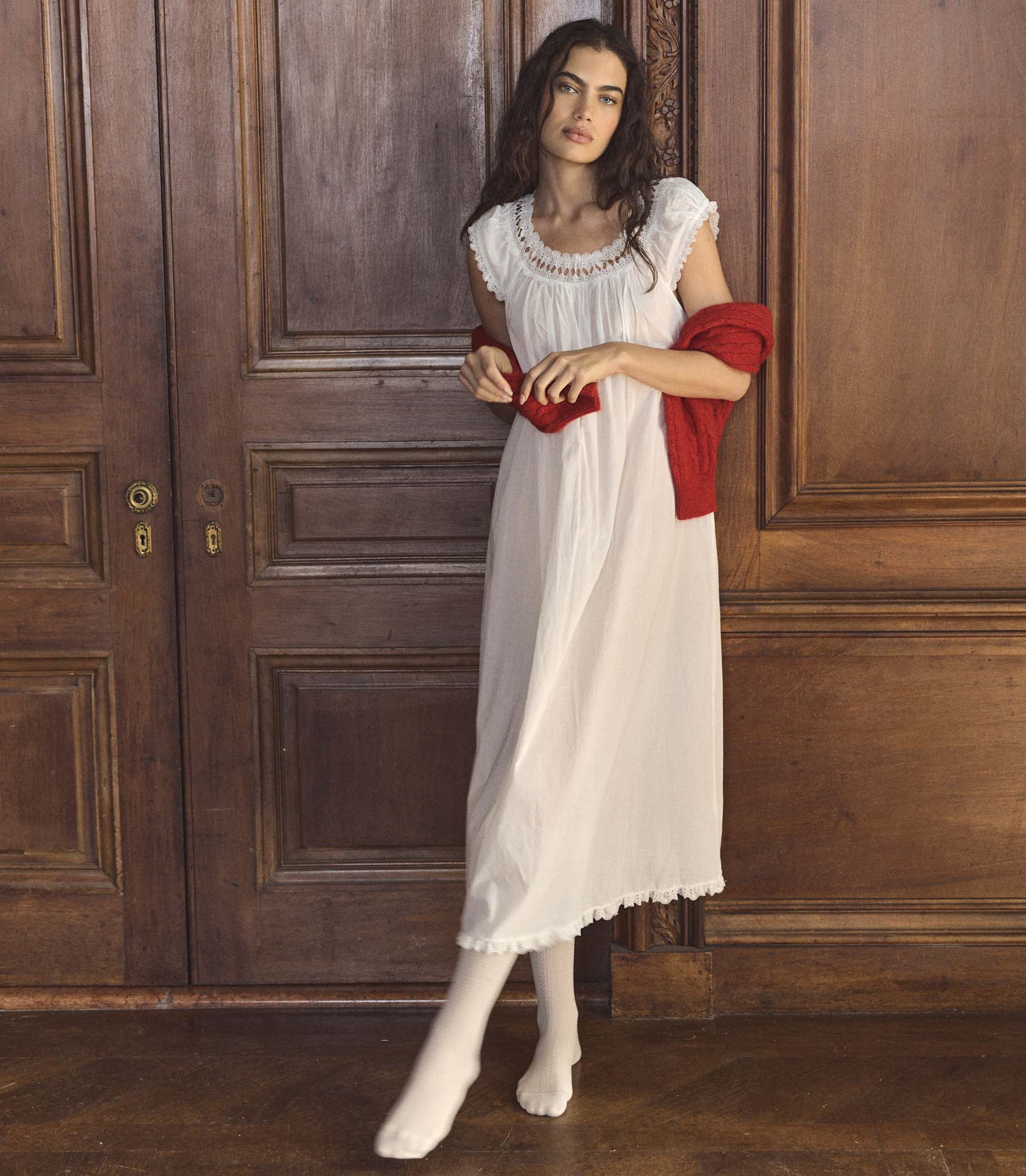 Lucilia Nightgown - Salt | DEN Salt / XL Lucilia Nightgown - Salt | DEN Salt / XL