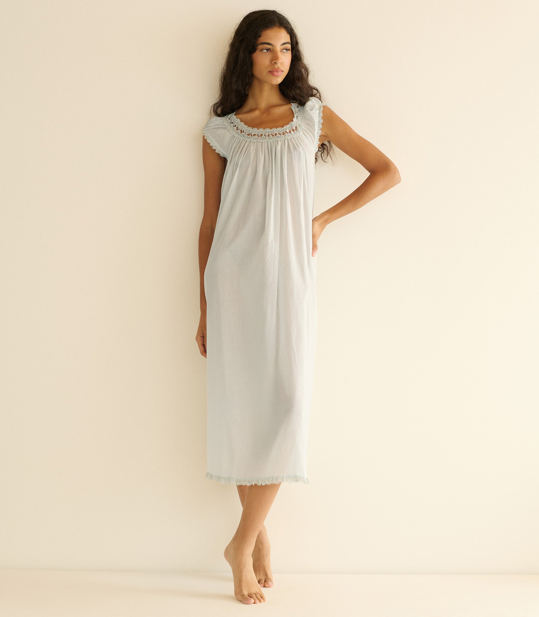 LUCILIA NIGHTGOWN -- RAIN DROP view 2