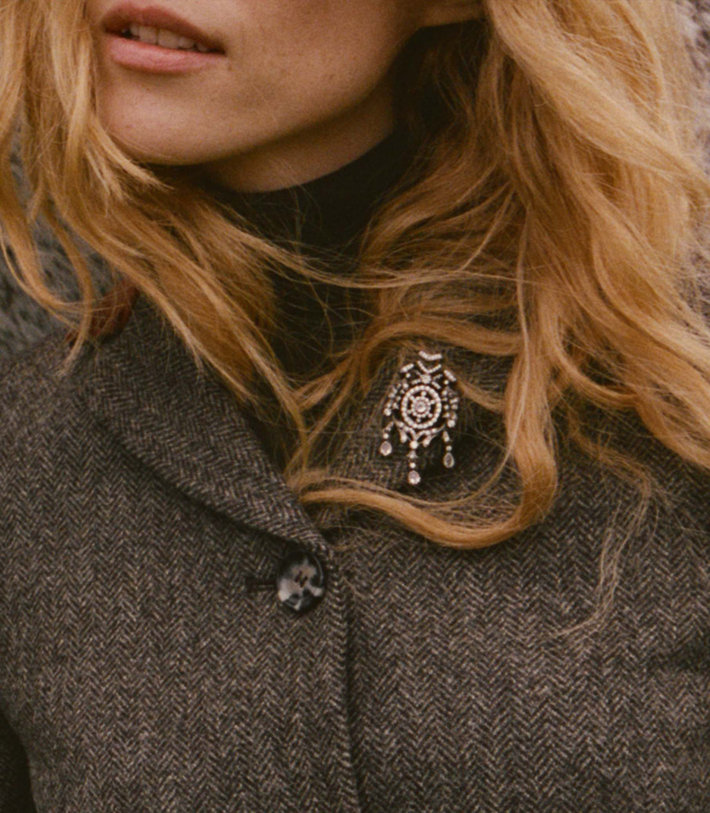 LUMINA BROOCH -- ANTIQUE NICKEL