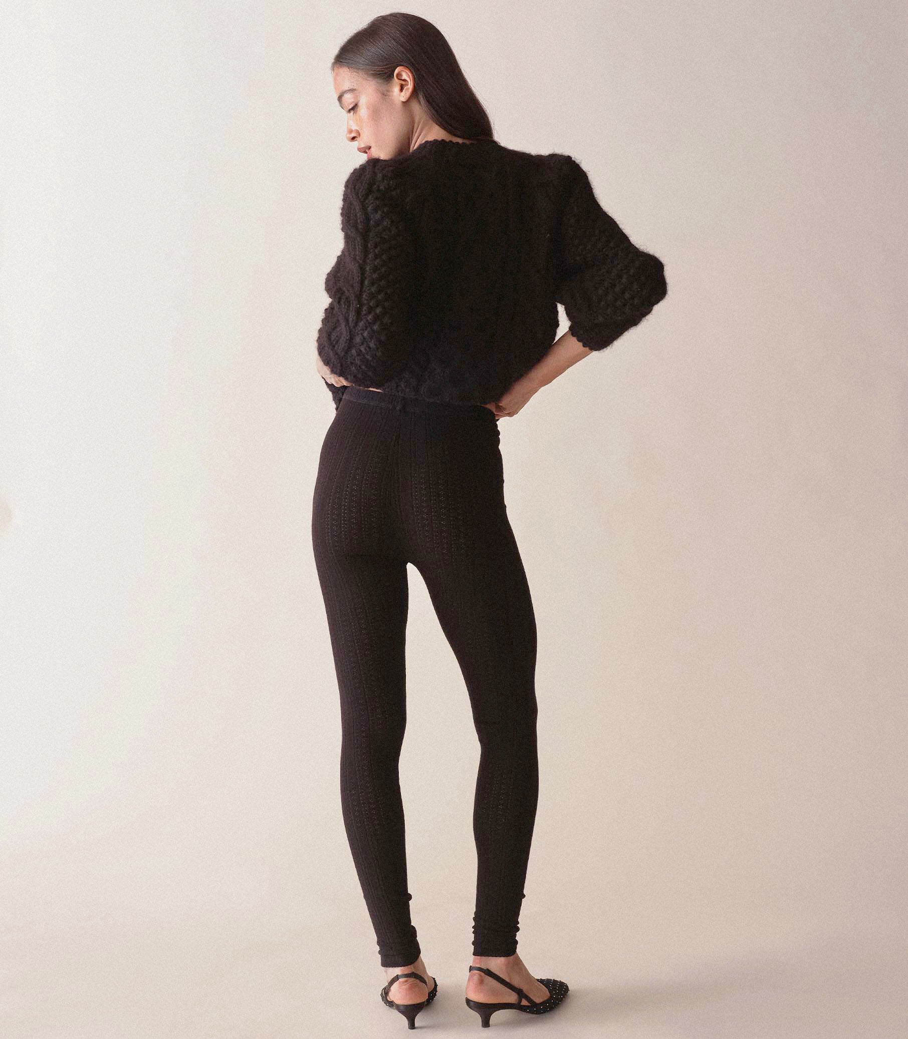 LETO KNIT PANT -- BLACK view 4