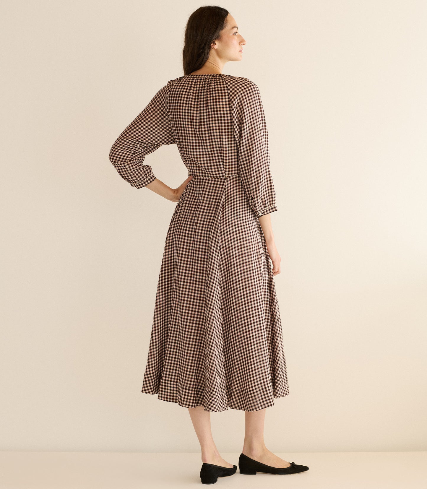 MADELAINE DRESS -- DELPHINE PLAID