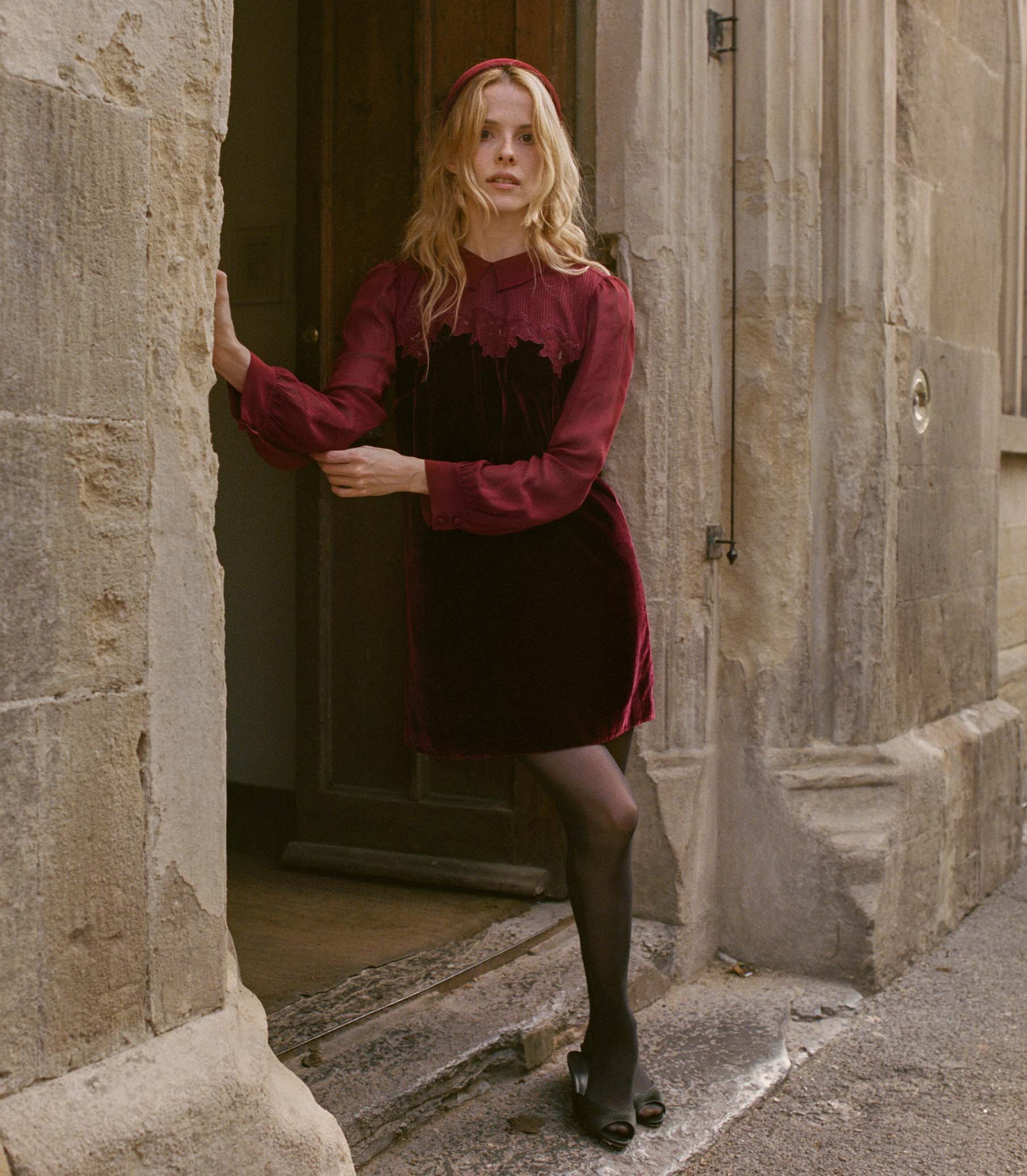 MADELYNNE DRESS -- VINO ROSSO view 3