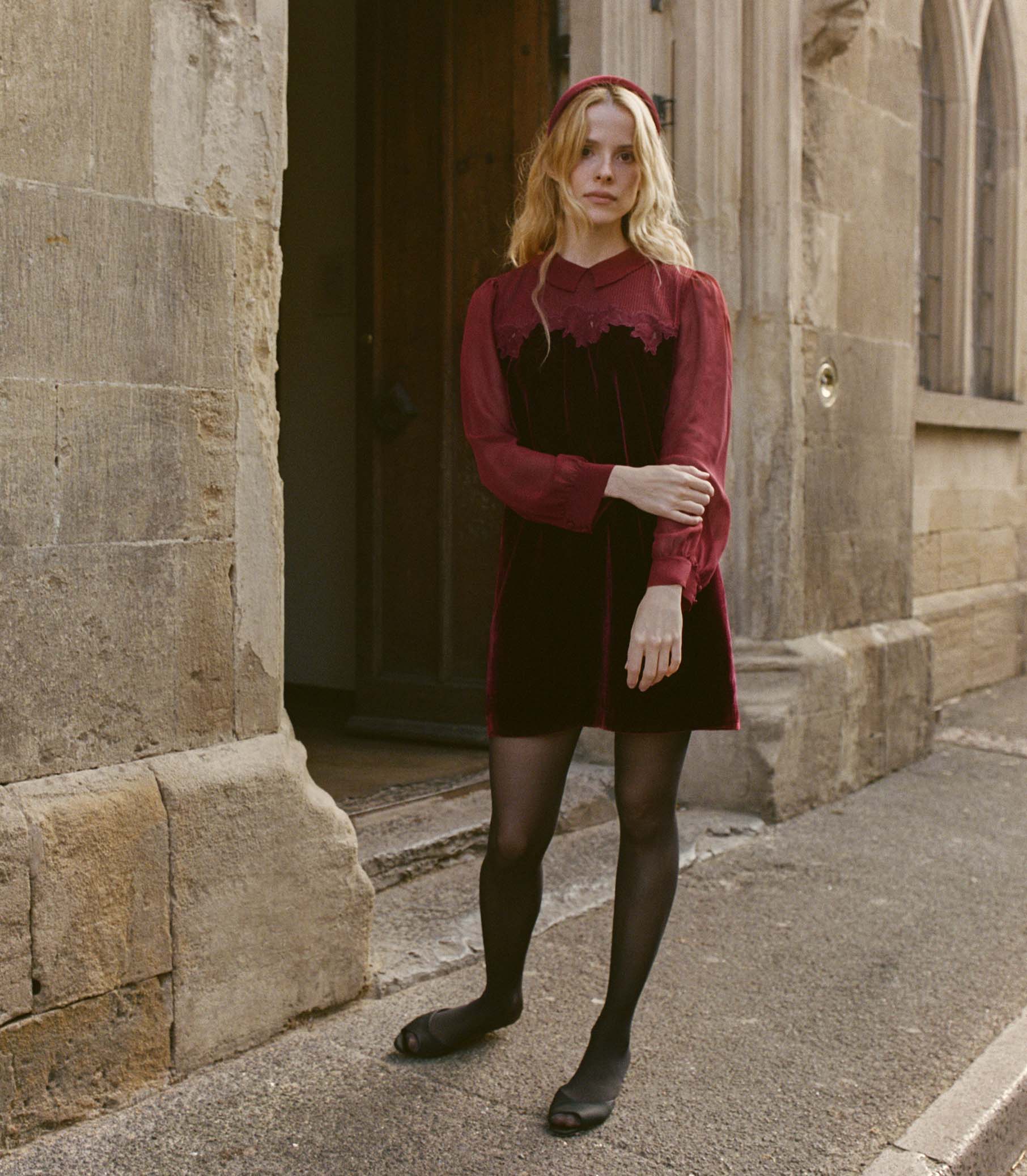 MADELYNNE DRESS -- VINO ROSSO view 7