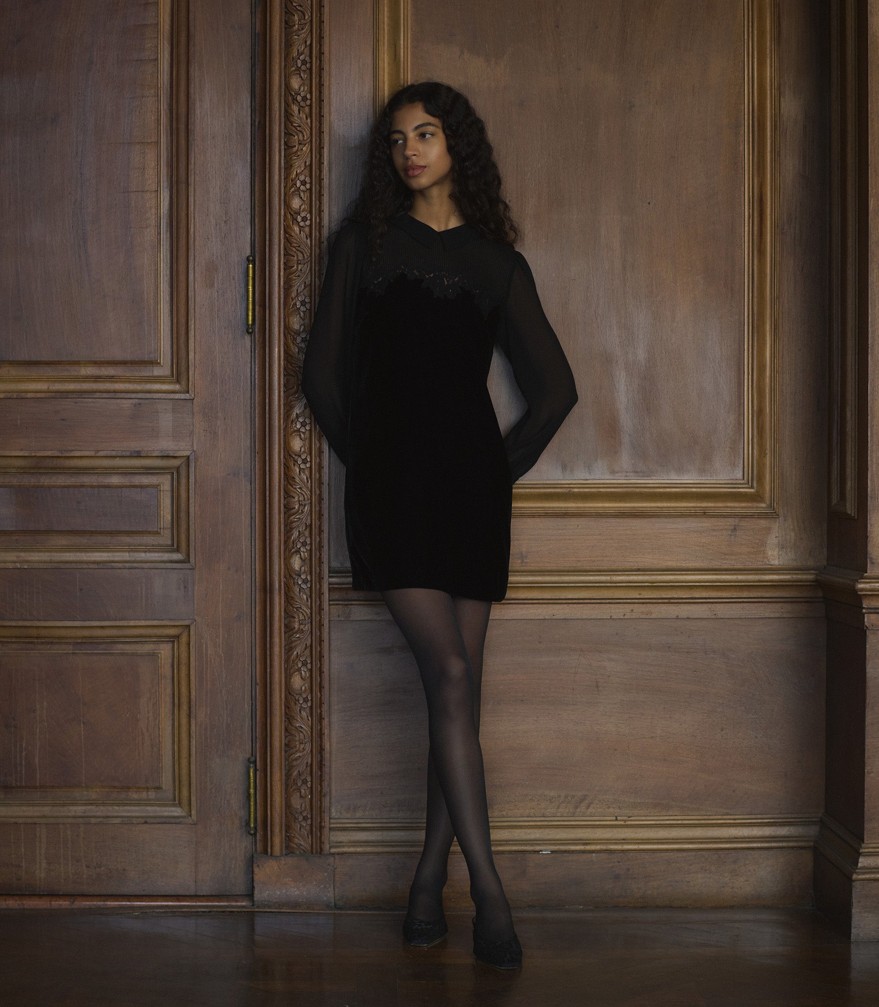 MADELYNNE DRESS -- BLACK view 5