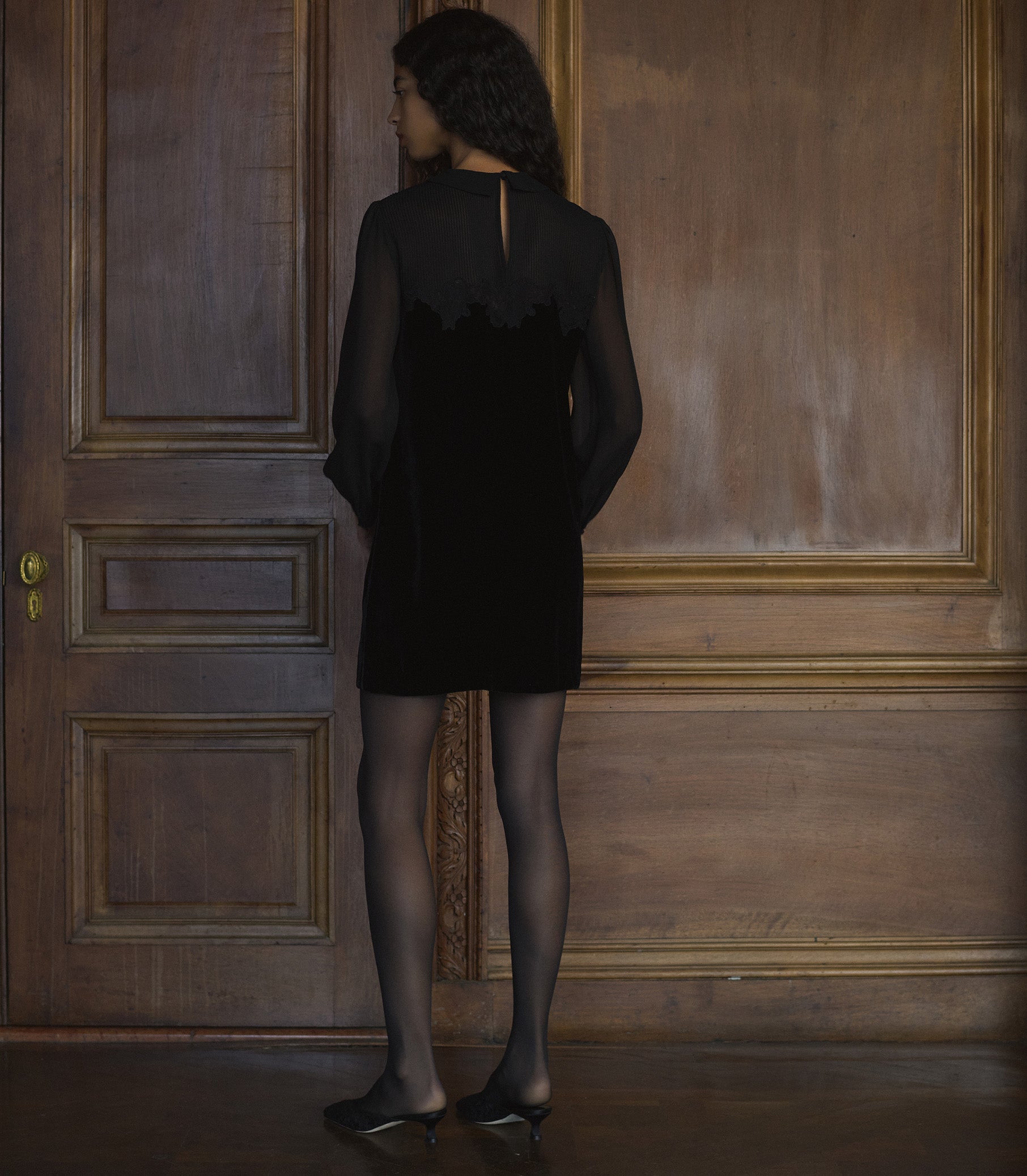 MADELYNNE DRESS -- BLACK view 6