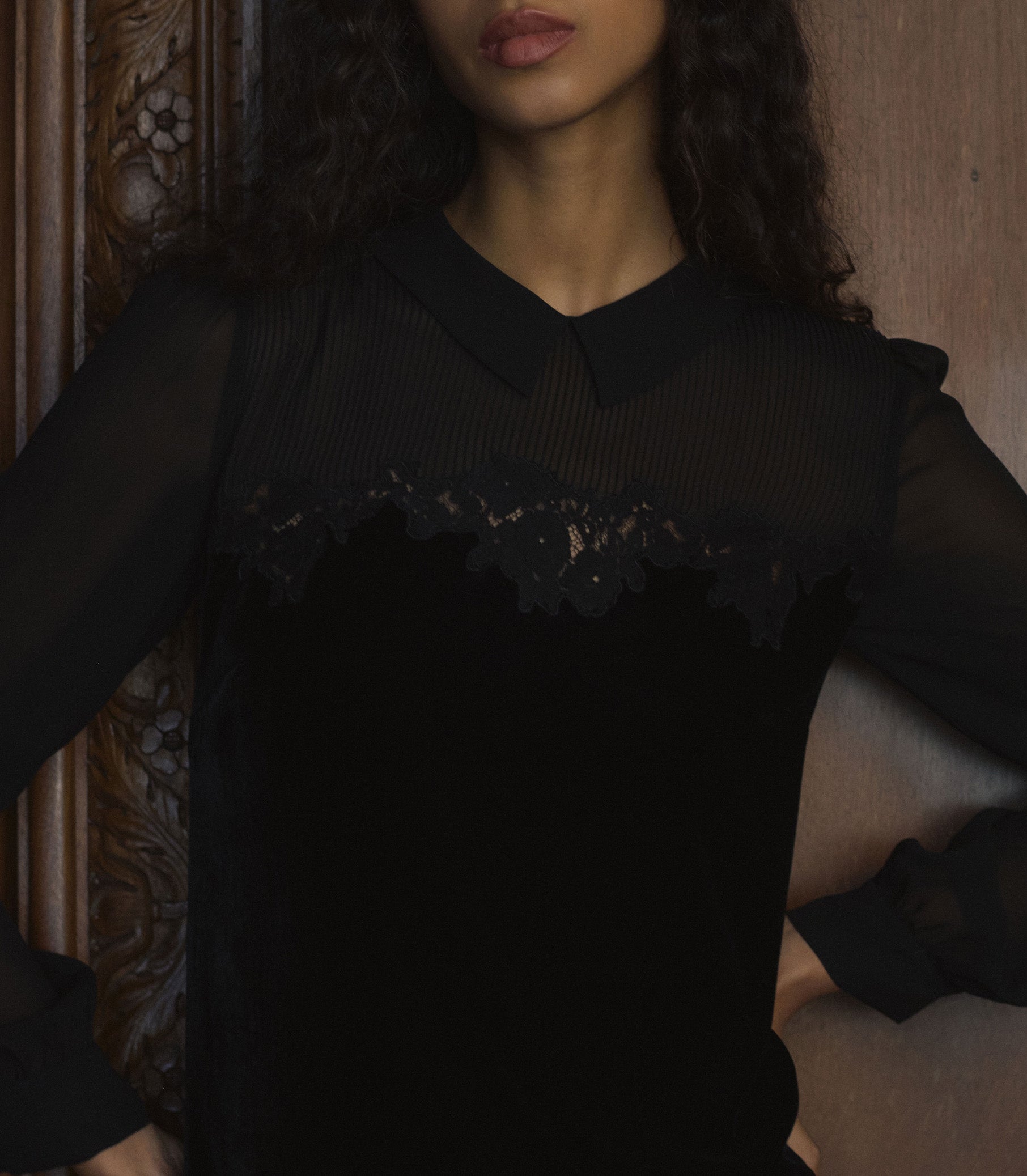 MADELYNNE DRESS -- BLACK view 2