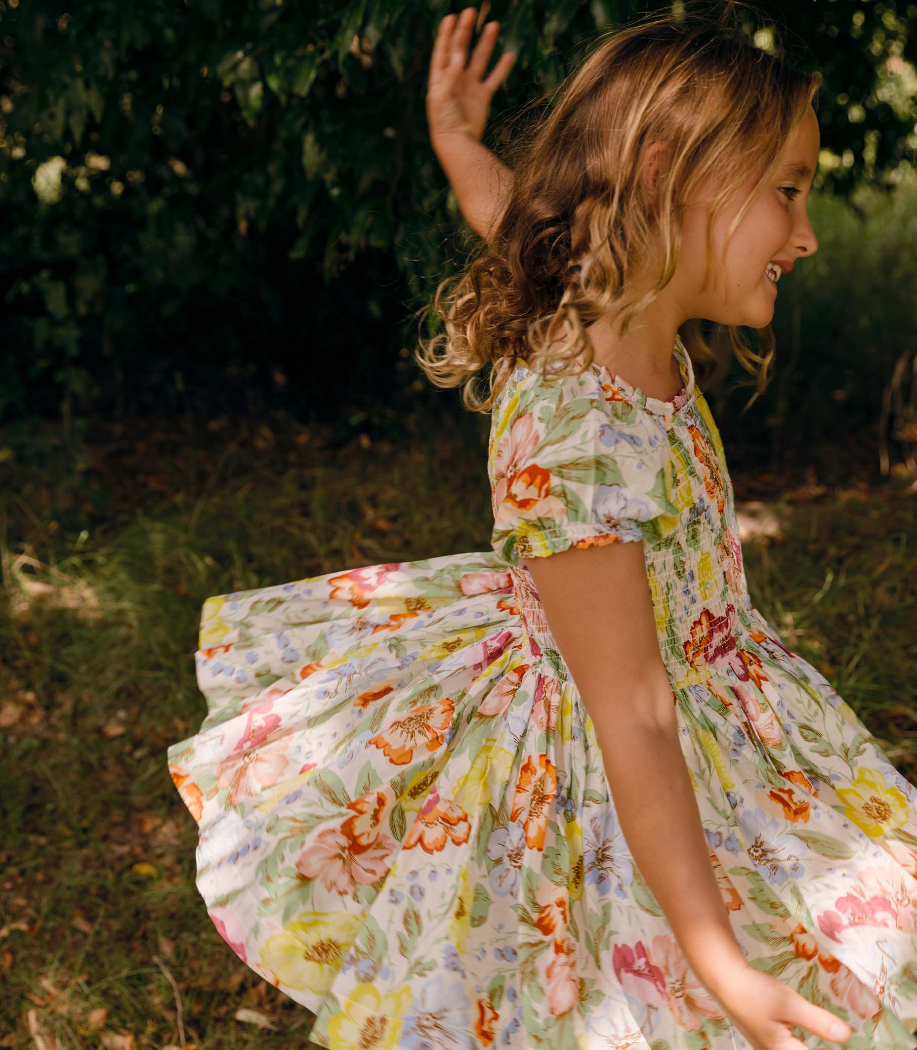 MAE DRESS -- BLANC ANEMONE BLOOM view 2