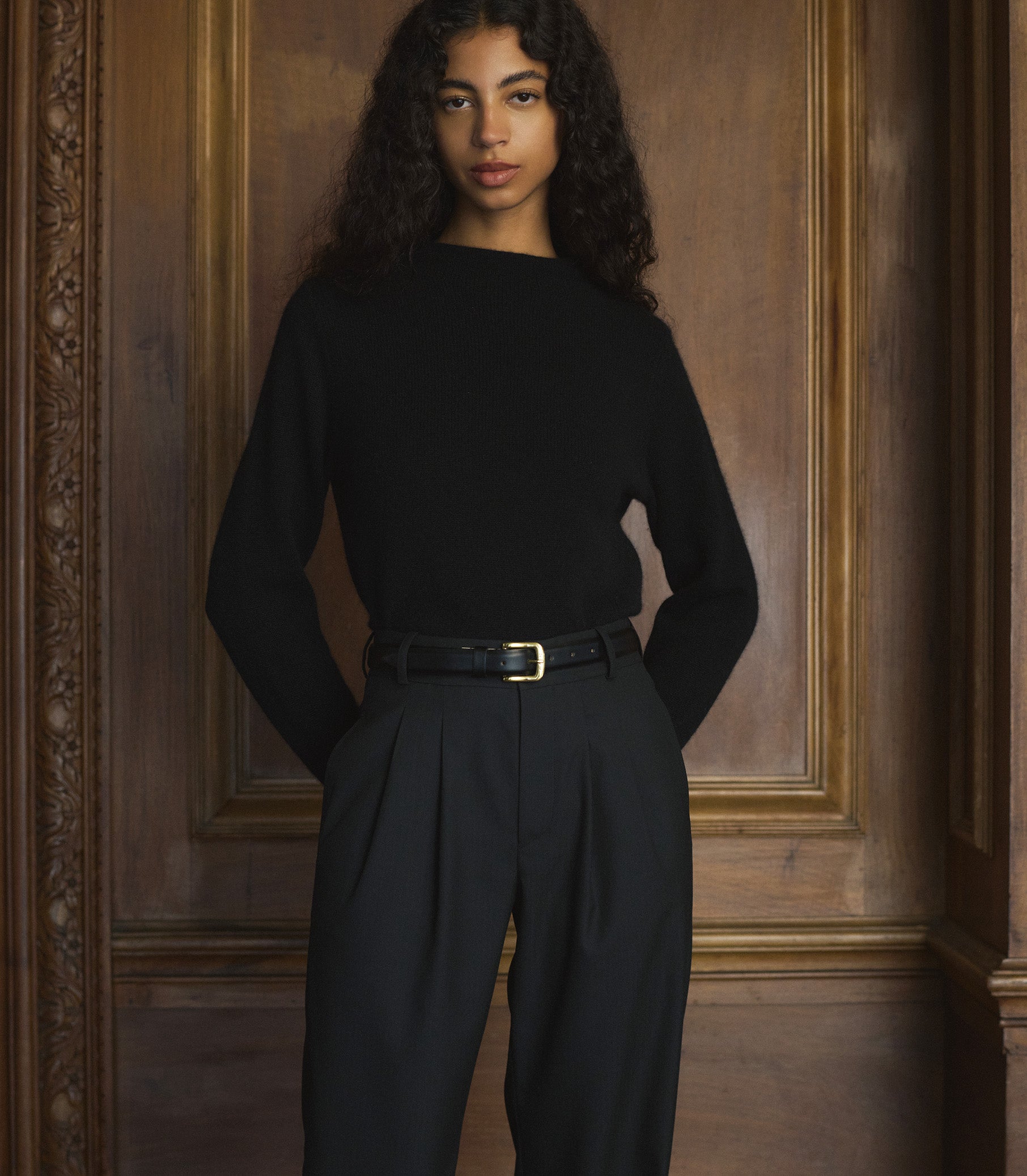 MAIRE CASHMERE SWEATER -- BLACK