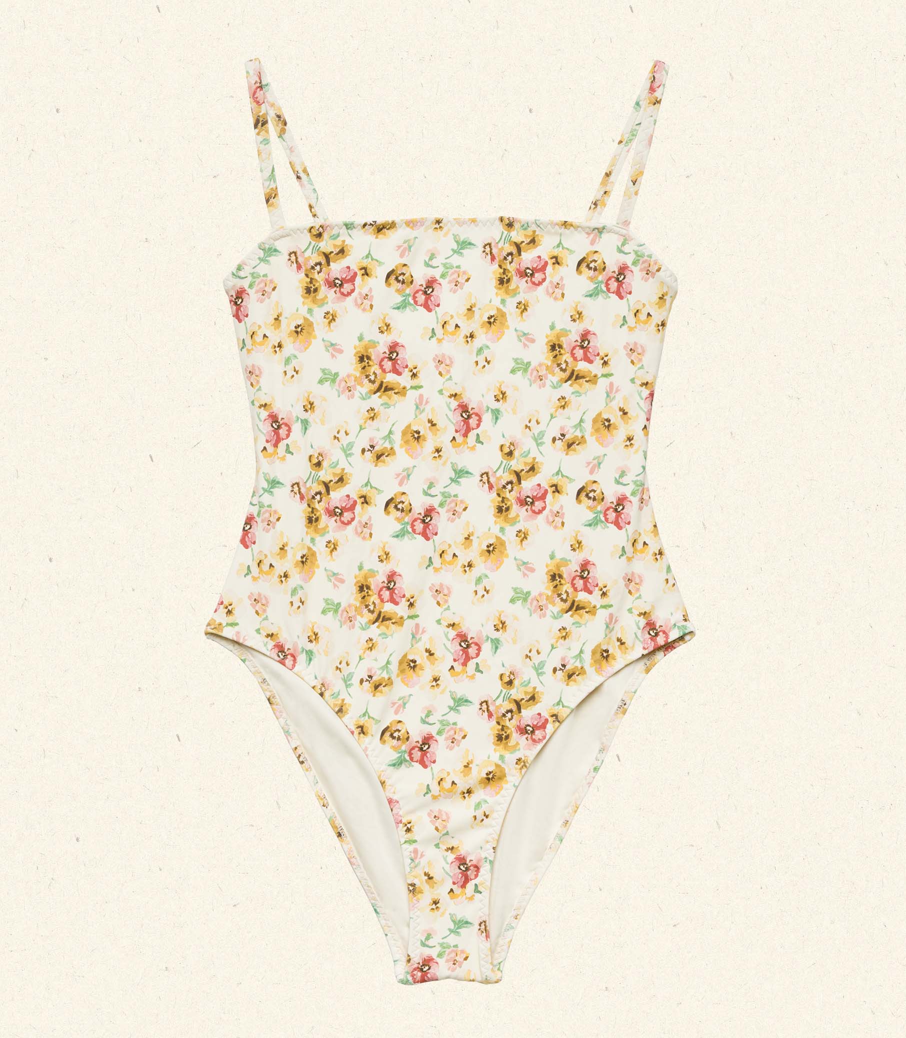 MARBELLA MAILLOT -- CITRON PANSY FLORAL view 8