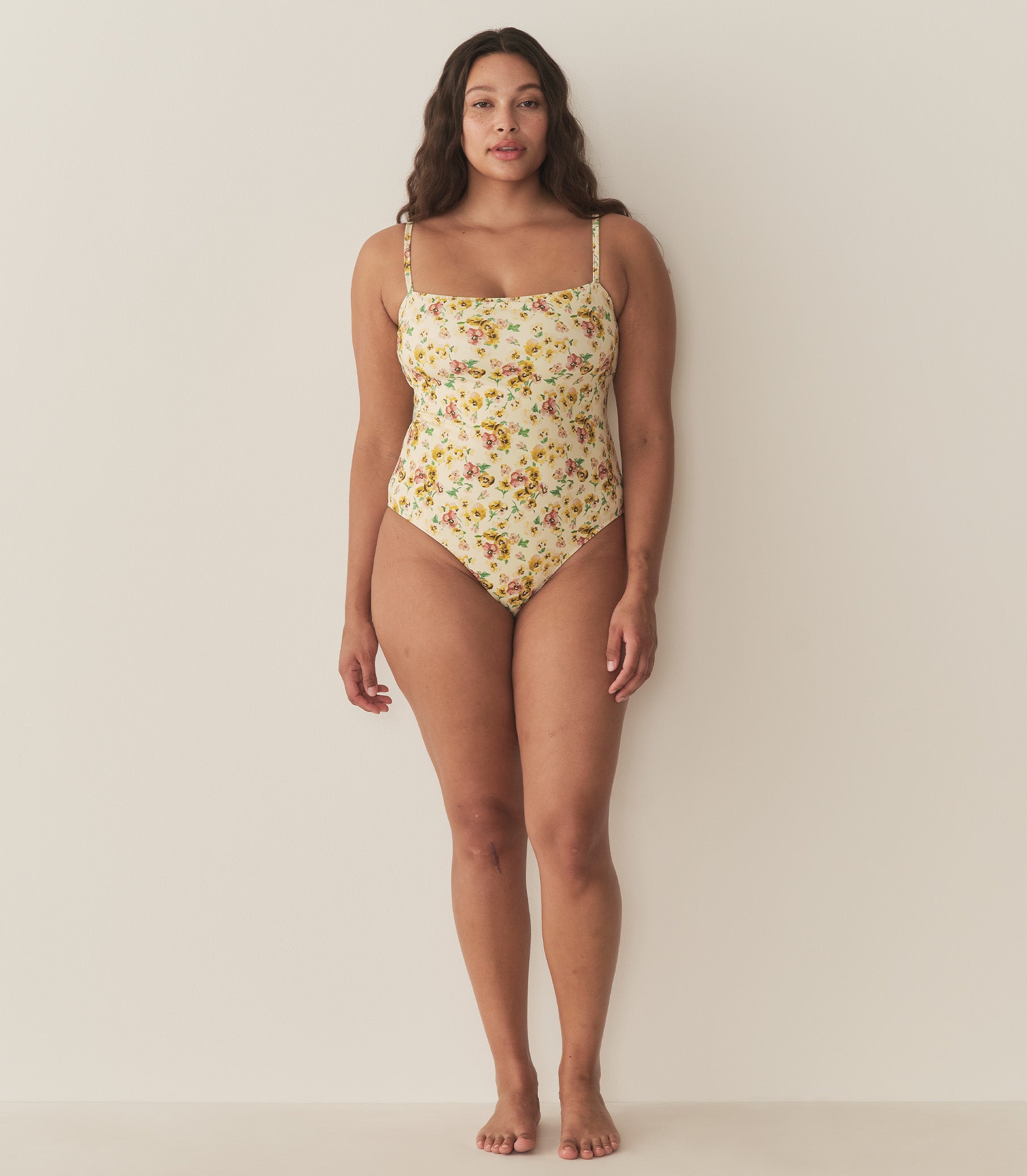 MARBELLA MAILLOT -- CITRON PANSY FLORAL view 7
