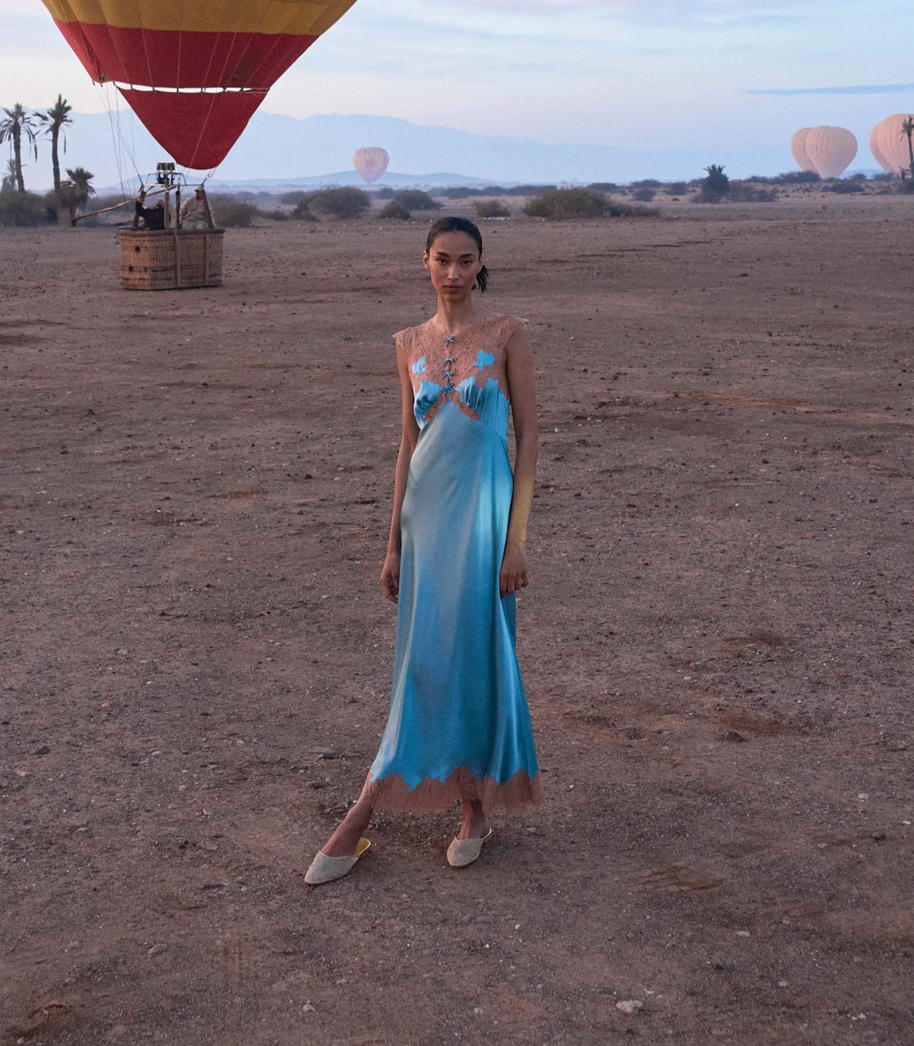 MARCELLE DRESS -- DEEP AQUAMARINE view 3
