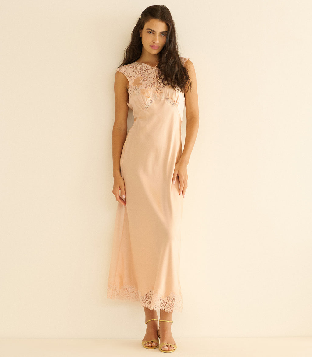 Marcelle Dress - Peach Sorbet