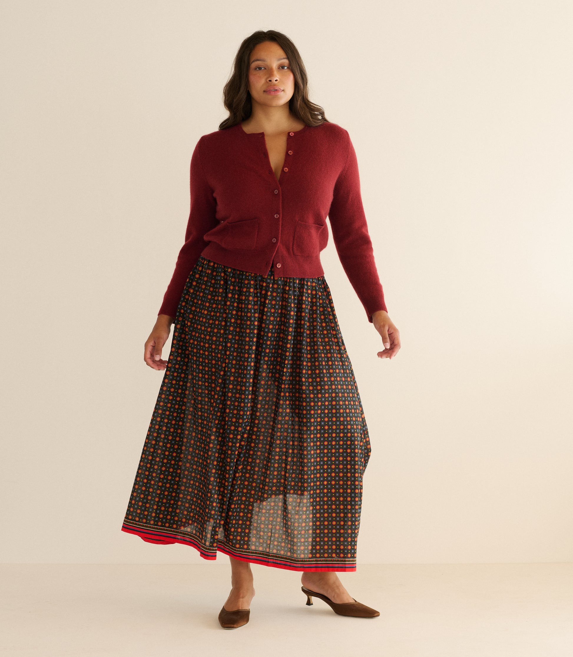 MARICETTE SKIRT -- NOIR MONTMARTRE FOULARD view 5